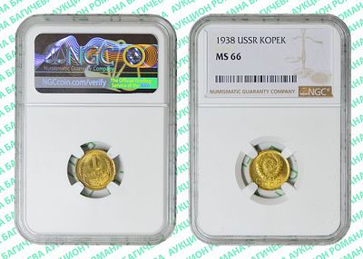 1 копейка	1938	год	NGC MS 66