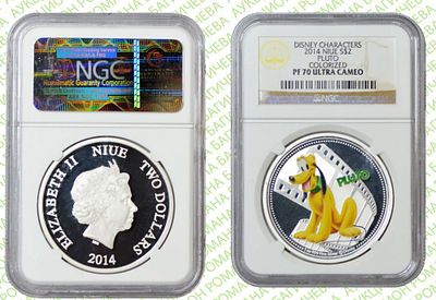 2 Доллара 	2014	год	NGC PF 70 ULTRA CAMEO Плуто. ТОП ГРЕЙД
. ЦВЕТНАЯ. ДИСНЕЕВСКИЙ ПЕРСОНАЖ 