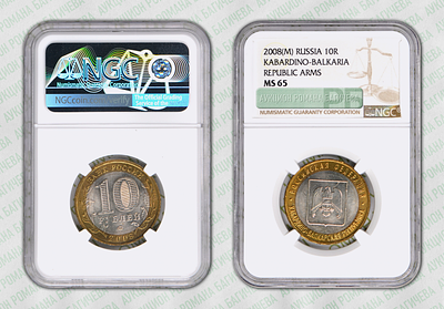 10 рублей	2008	год	NGC MS 65 КАБАРДИНО-БАЛКАРСКАЯ РЕСПУБЛИКА ММД ТОП ГРЕЙД
. серия: "РОССИЙСКАЯ 