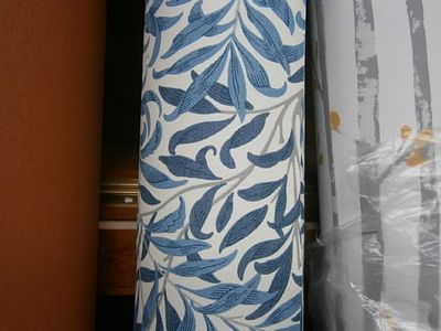 Roll of Blackout Willow Bough China blue material