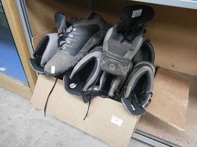 Box of assorted footwear