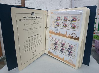 GB 2012 22-carat gold first day of issue Olympics gold medal winners by Westminster, limited 