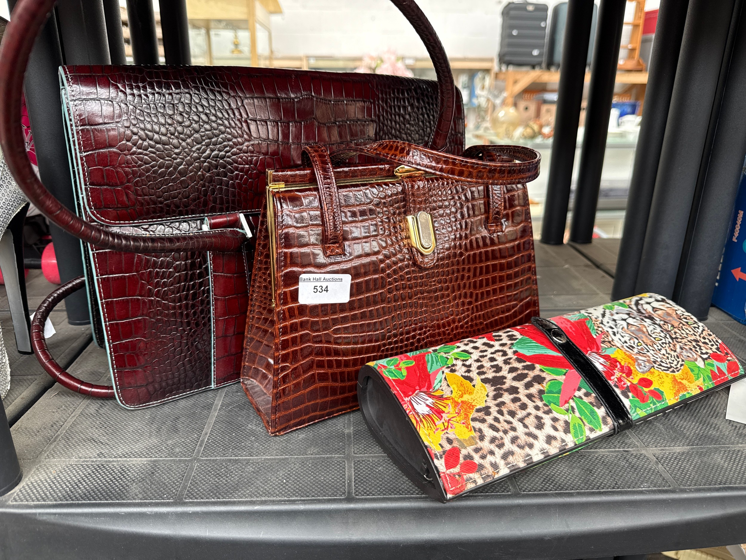 Two fashion bags and clutch bag