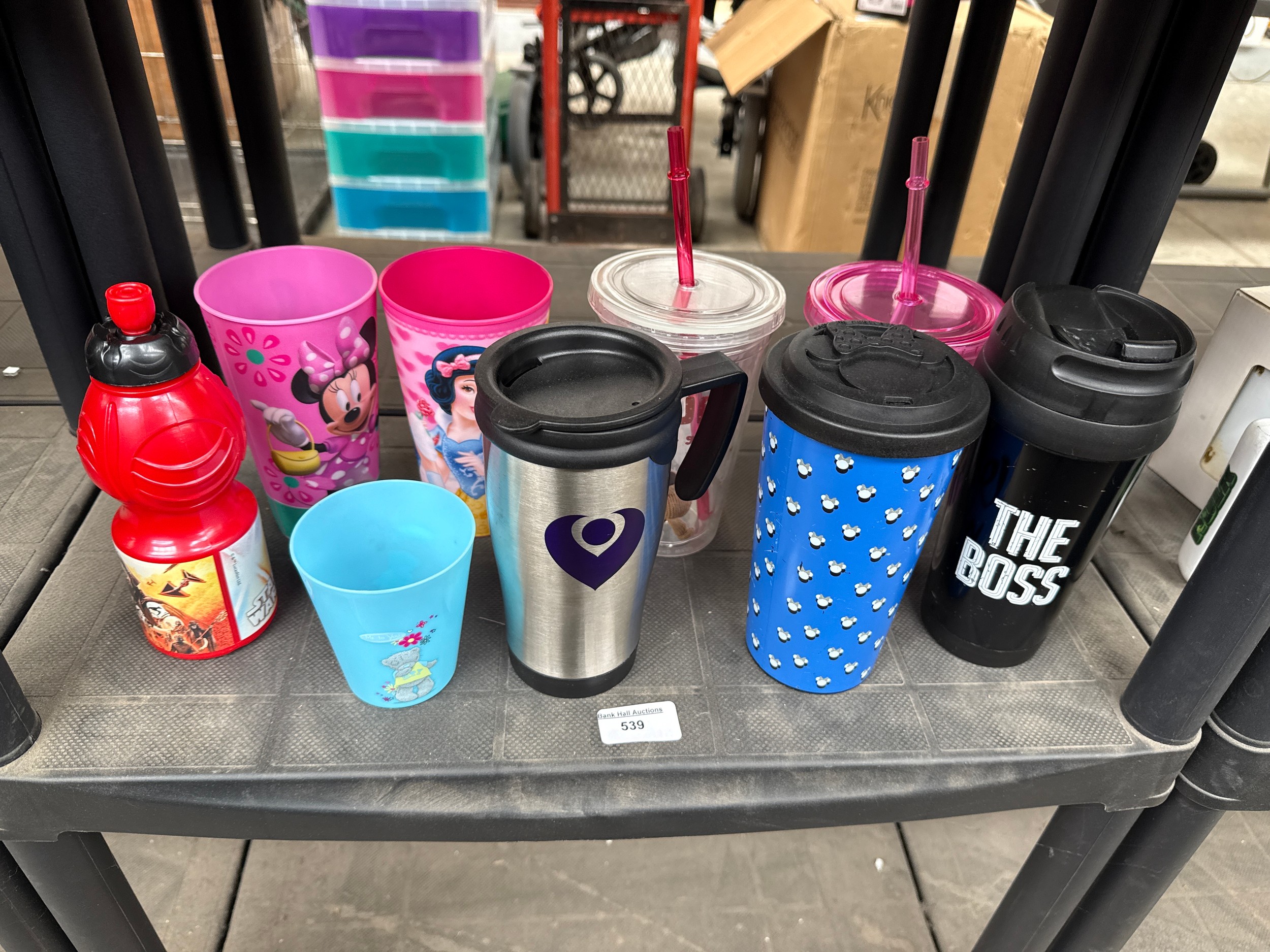 Selection of drinks bottles and cups