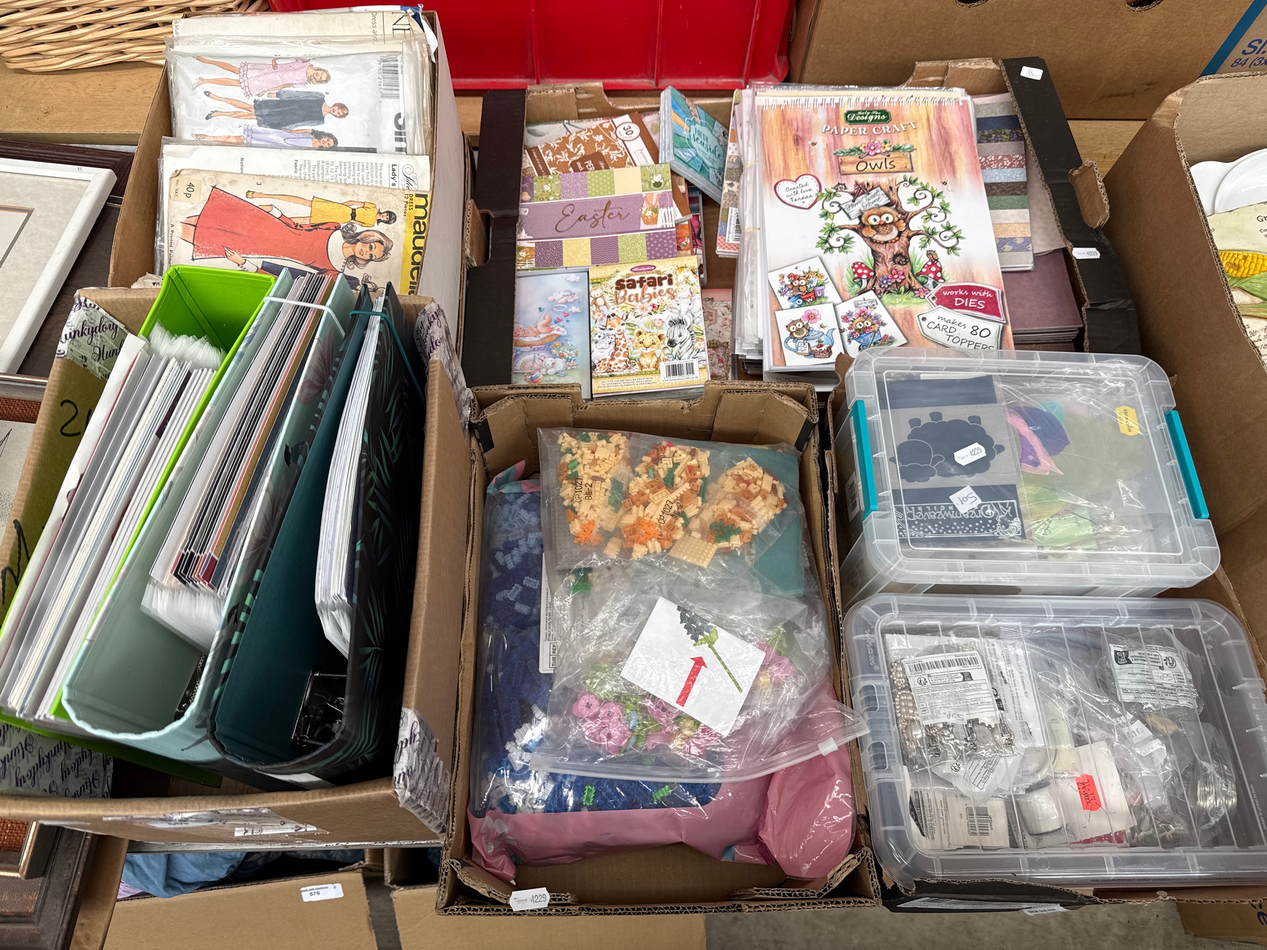 Five boxes inc arts and crafts, knitting patterns
