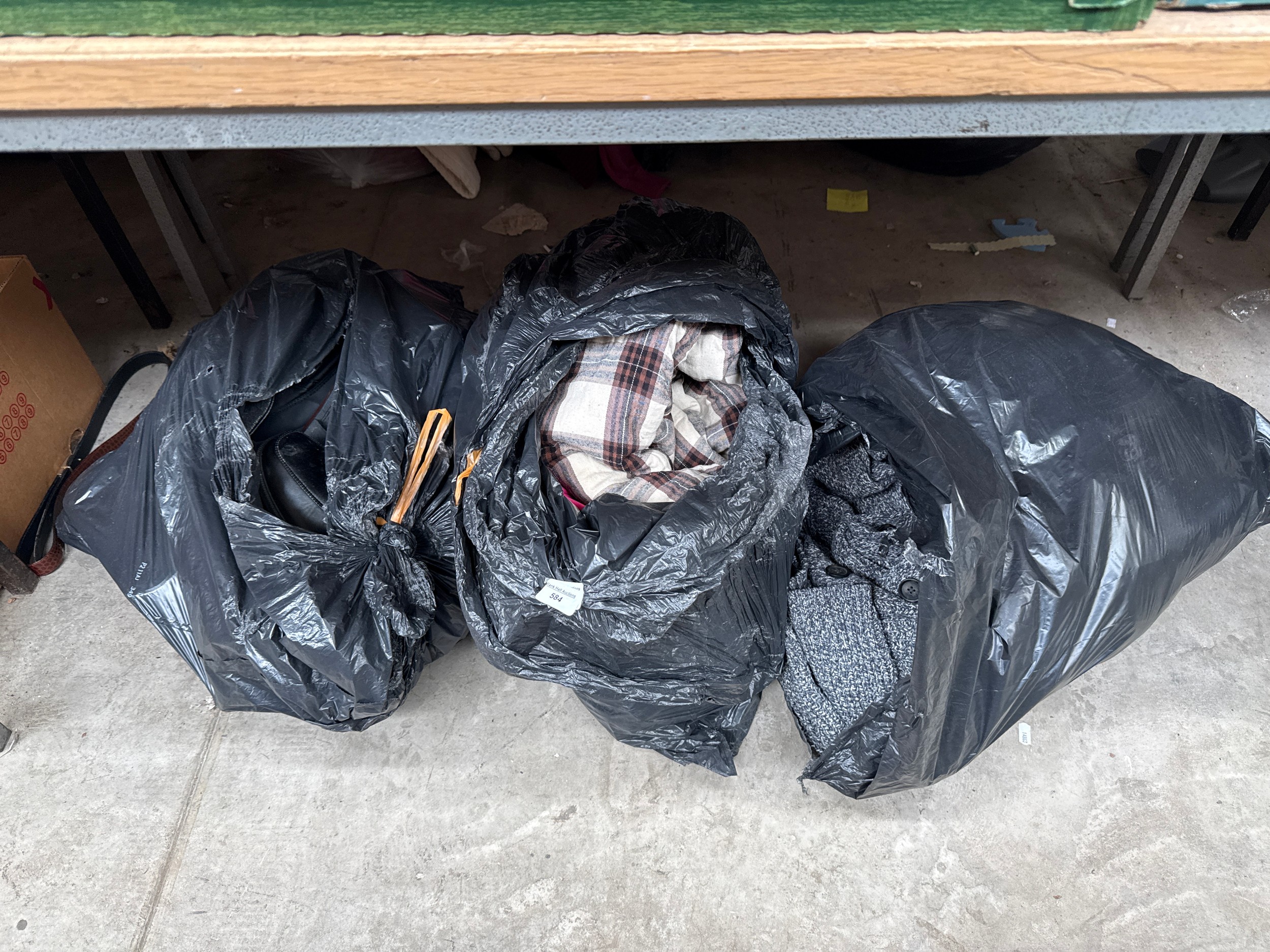 Three bags inc clothing and footwear
