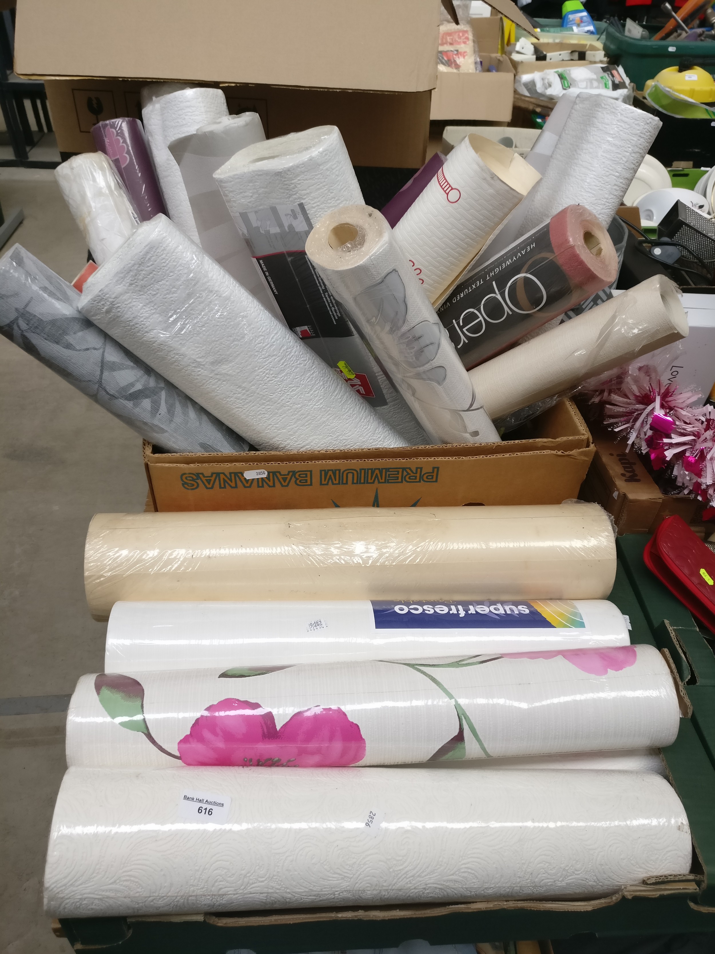 Two boxes of wallpaper