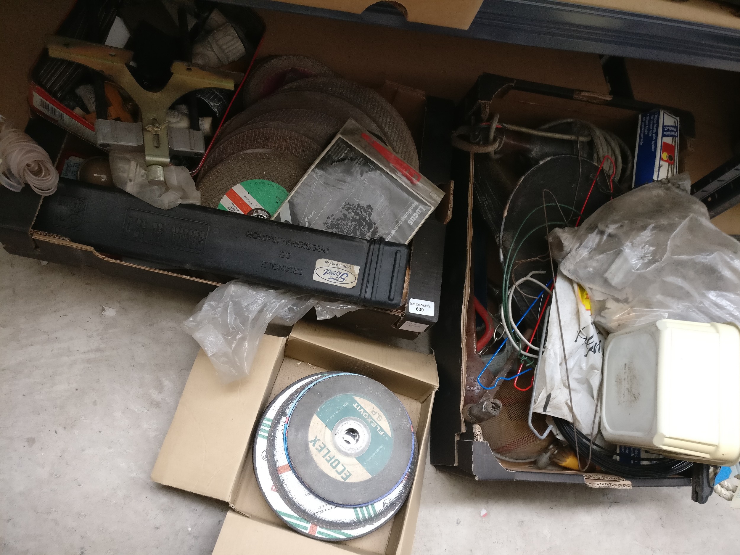 Two boxes inc tools, hardware, etc
