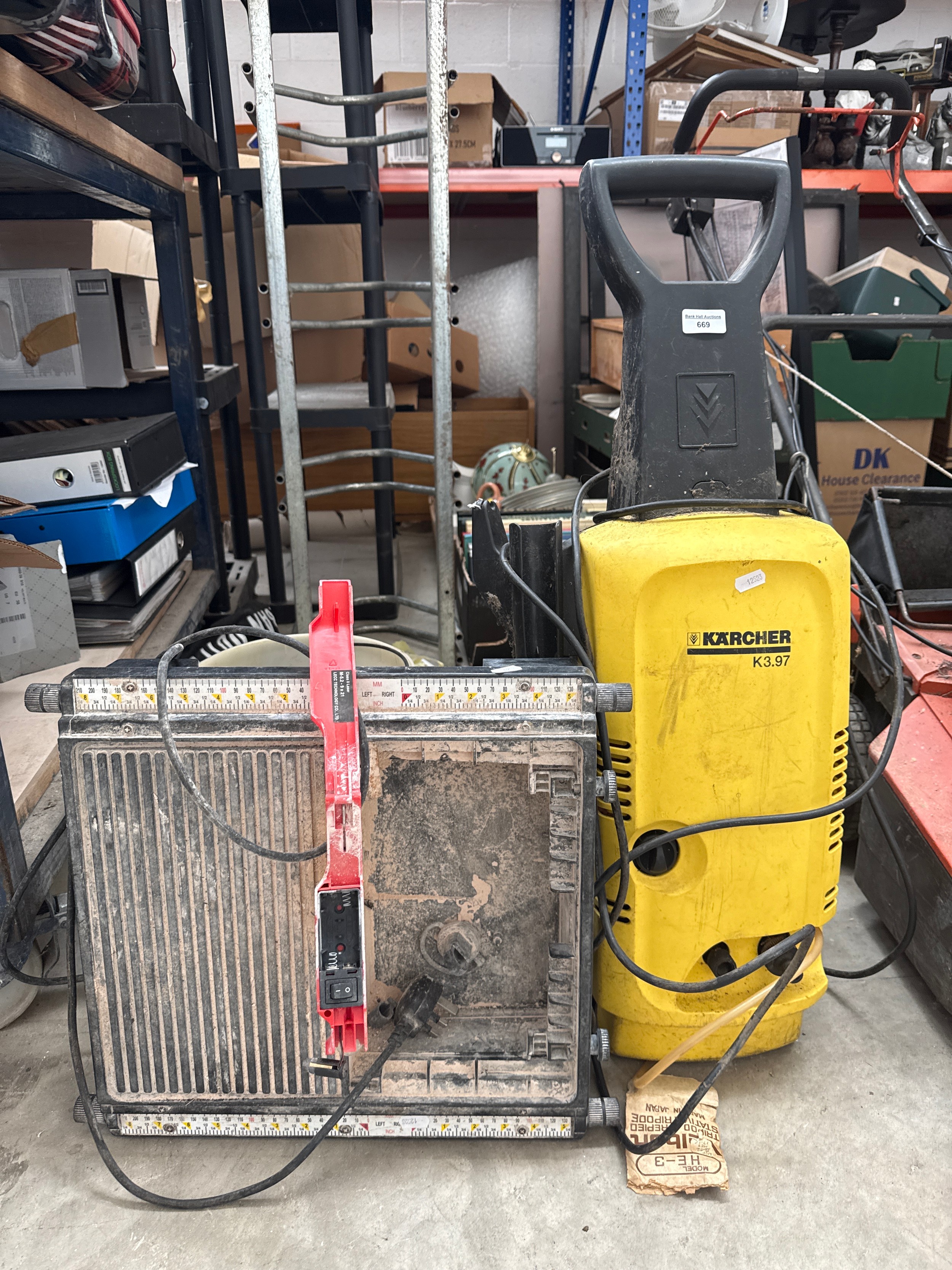 Karcher k3.97 pressure washer and tile cutter