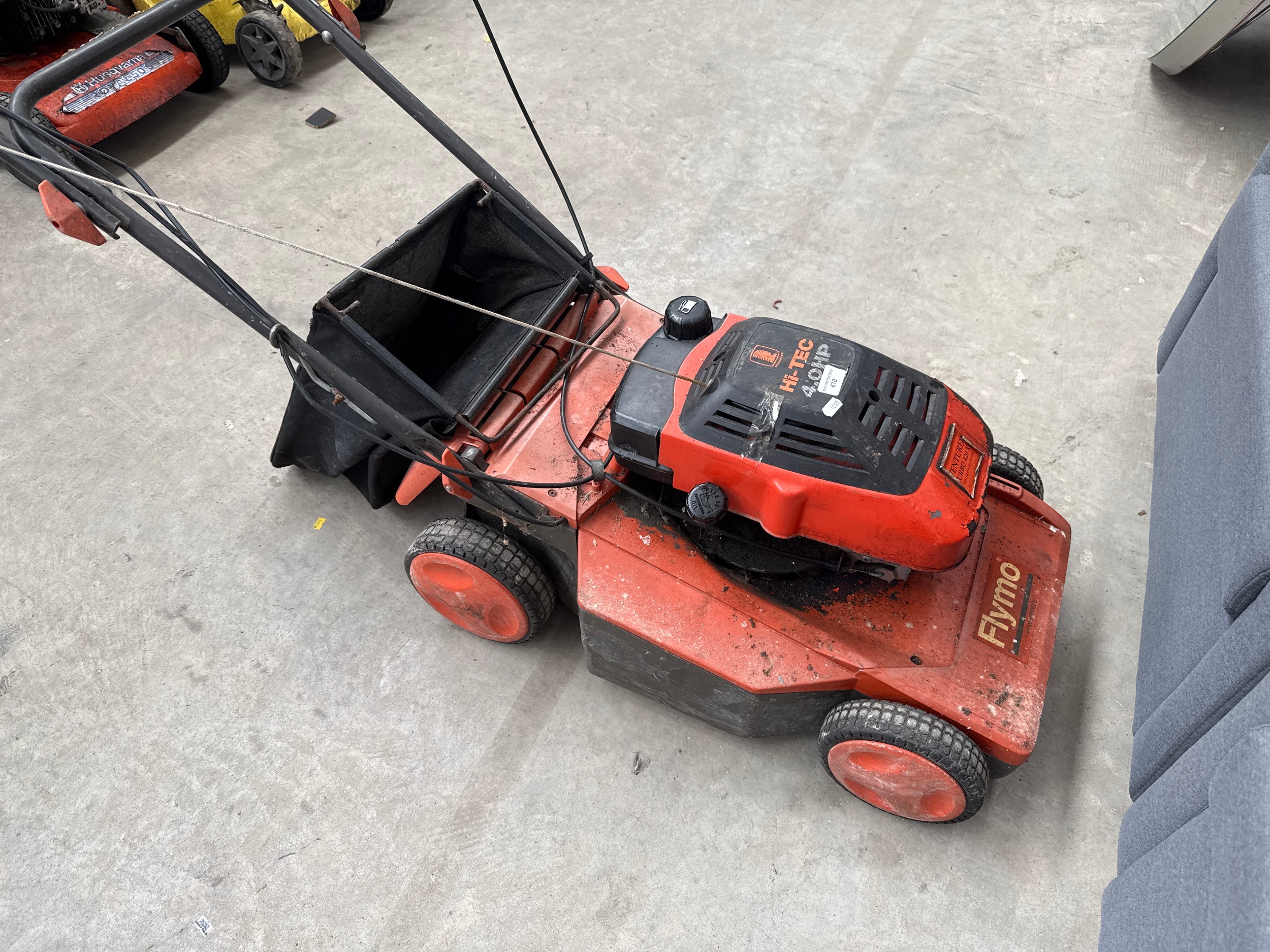Flymo petrol lawnmower