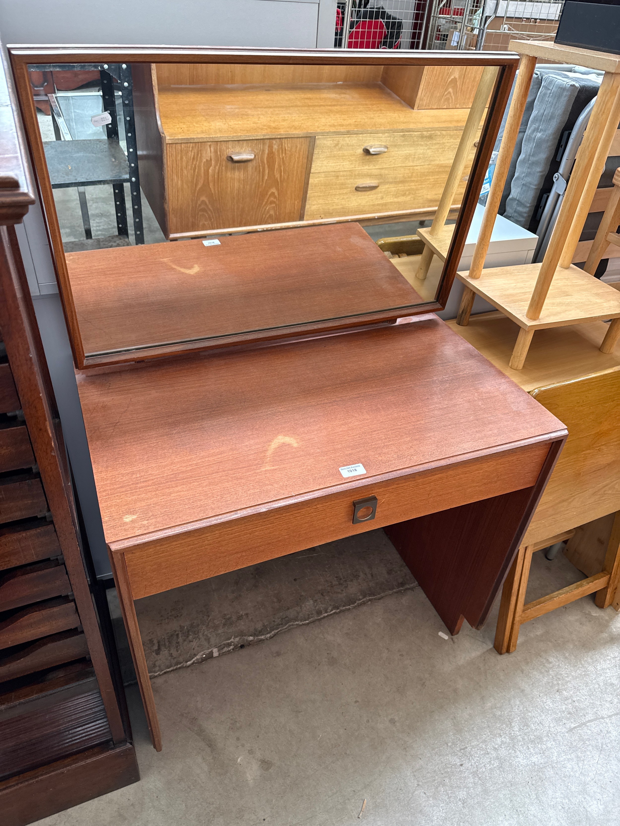 A retro teak G PLAN dressing table with drawer
