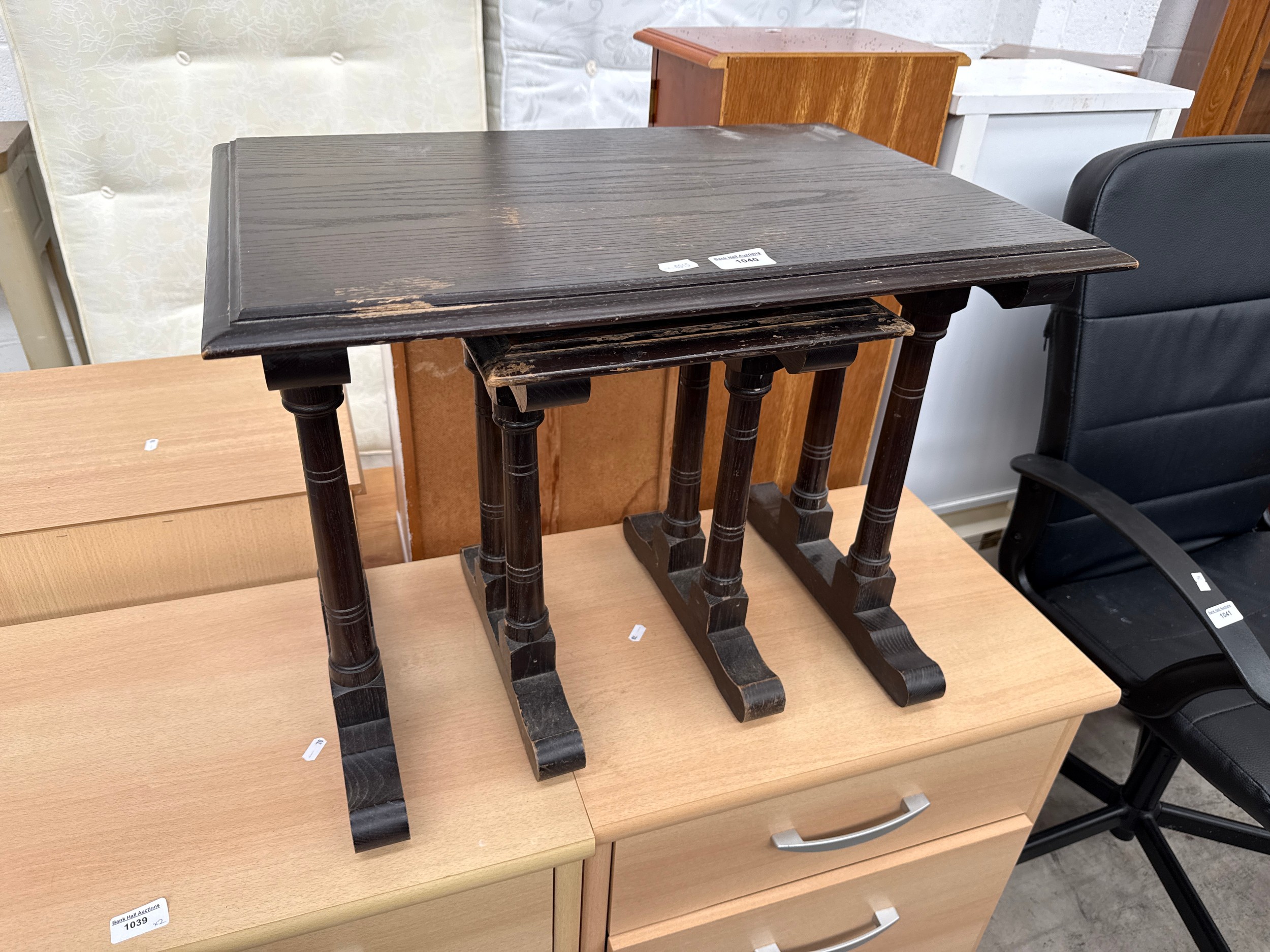 2 x small vintage wooden occasional tables for refinishing