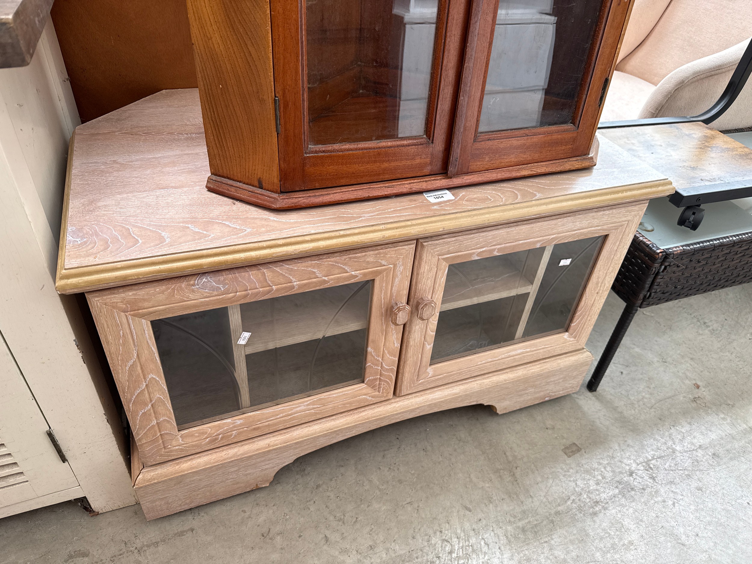 A small 2 door TV stand base cabinet