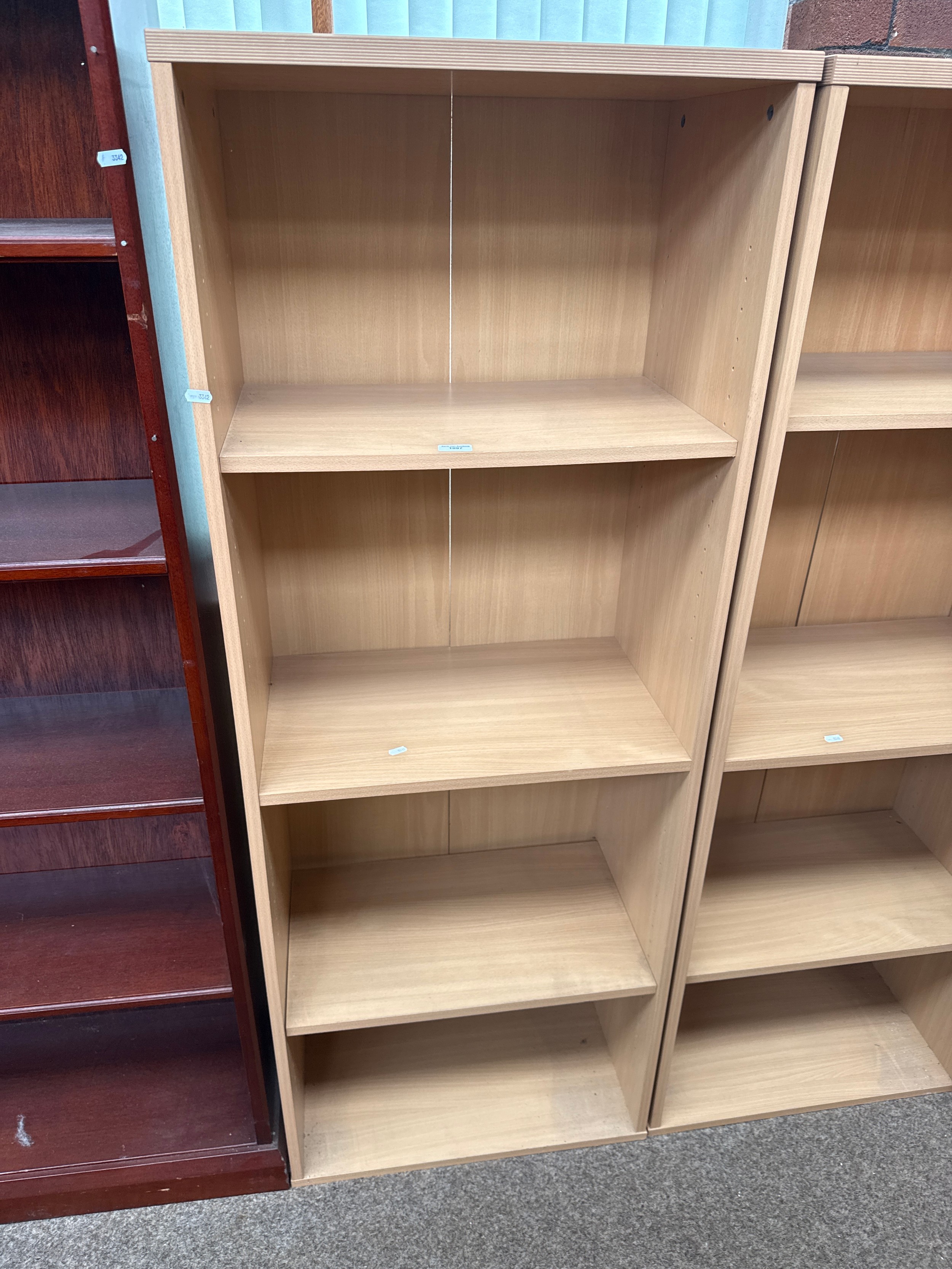 A modern 4 tier open shelf unit
