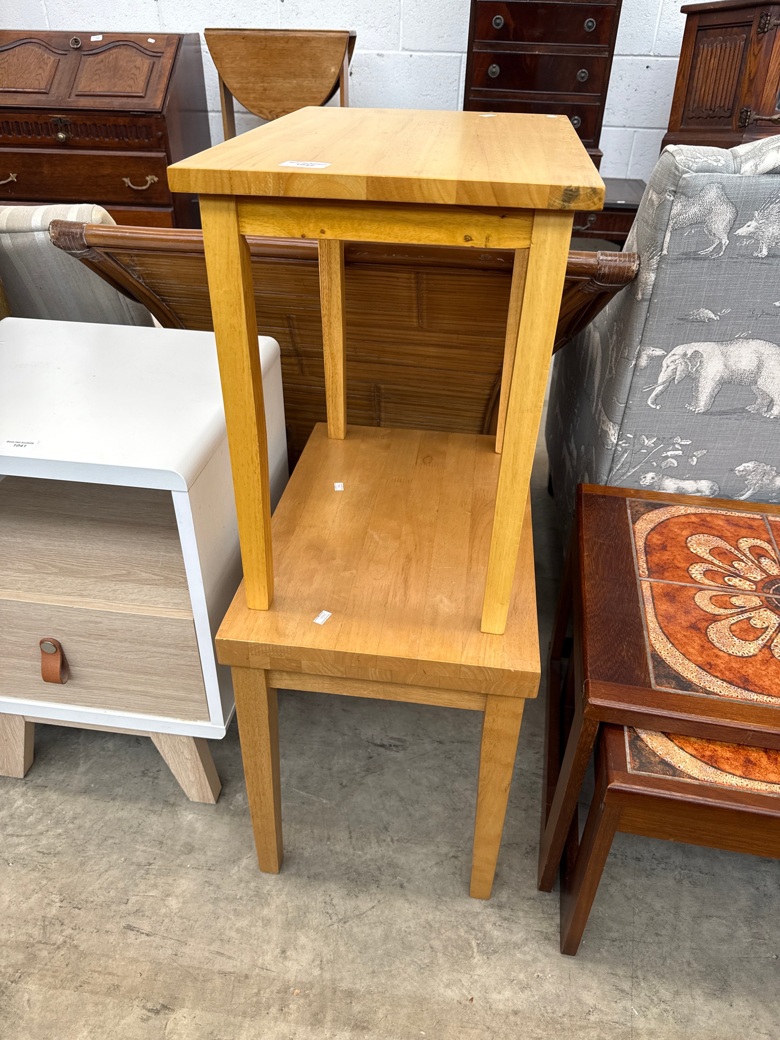 2 x small occasional tables