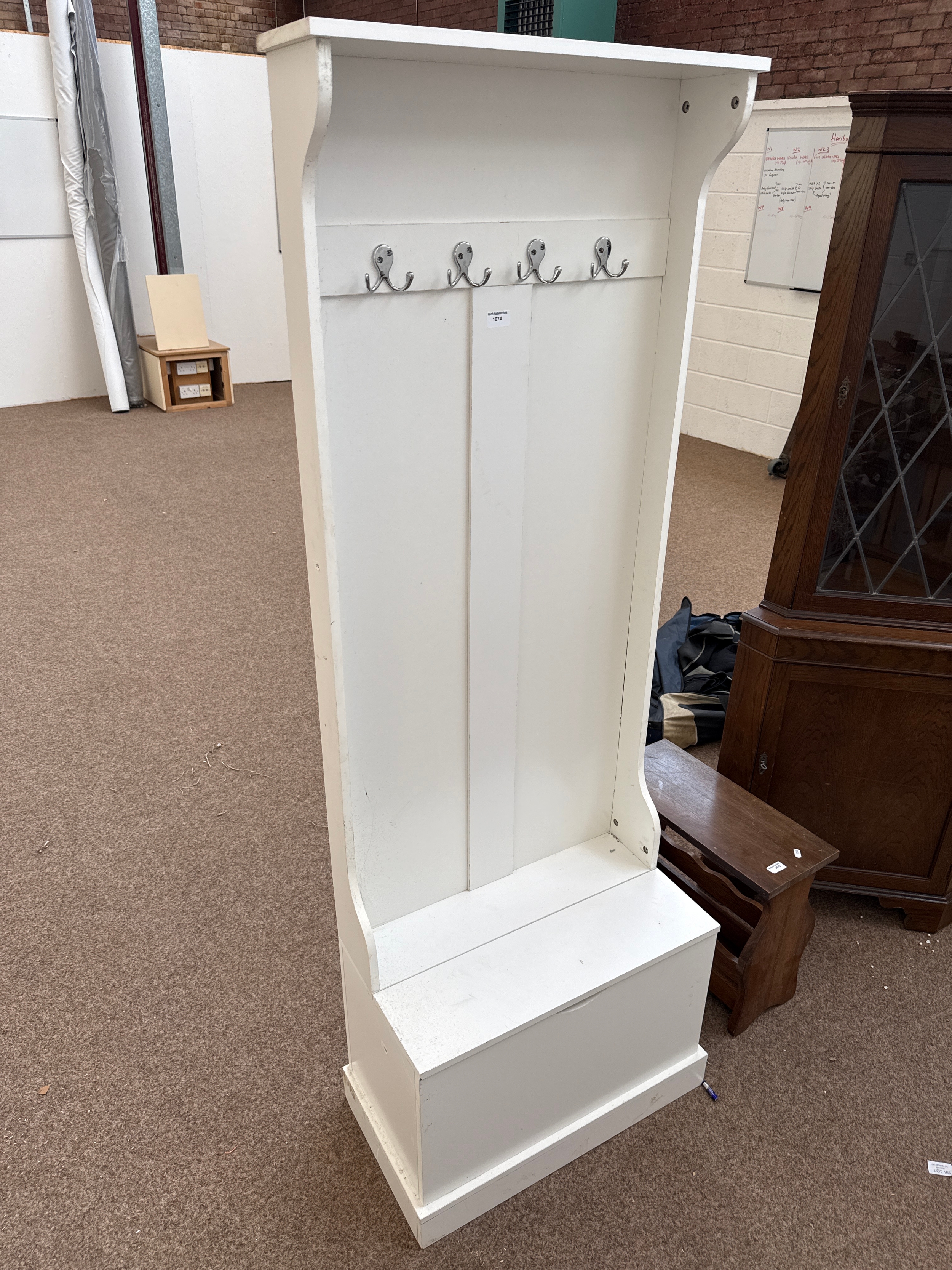 White painted hallway unit