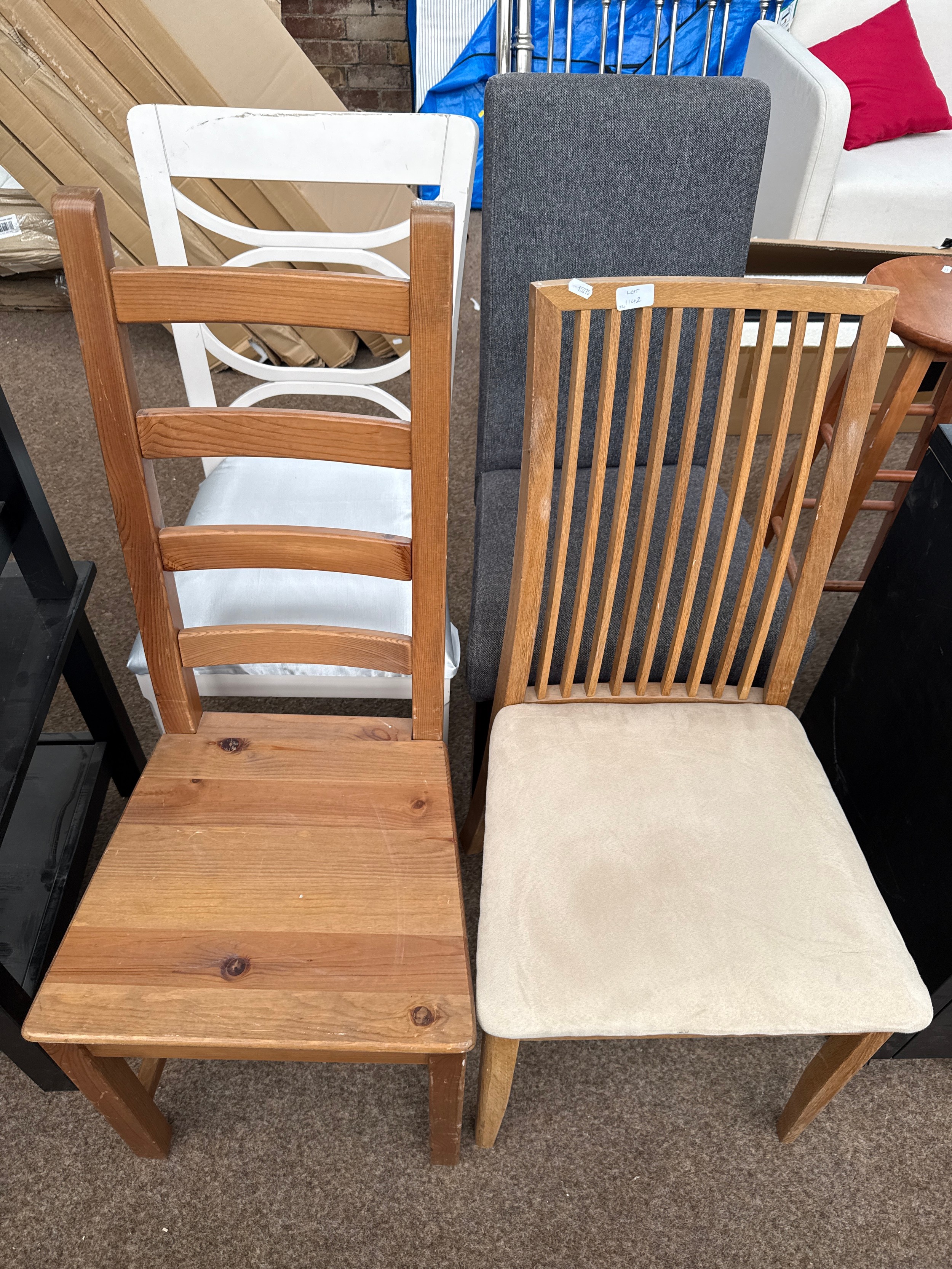 4 x assorted dining chairs, mostly as new, never used (4)