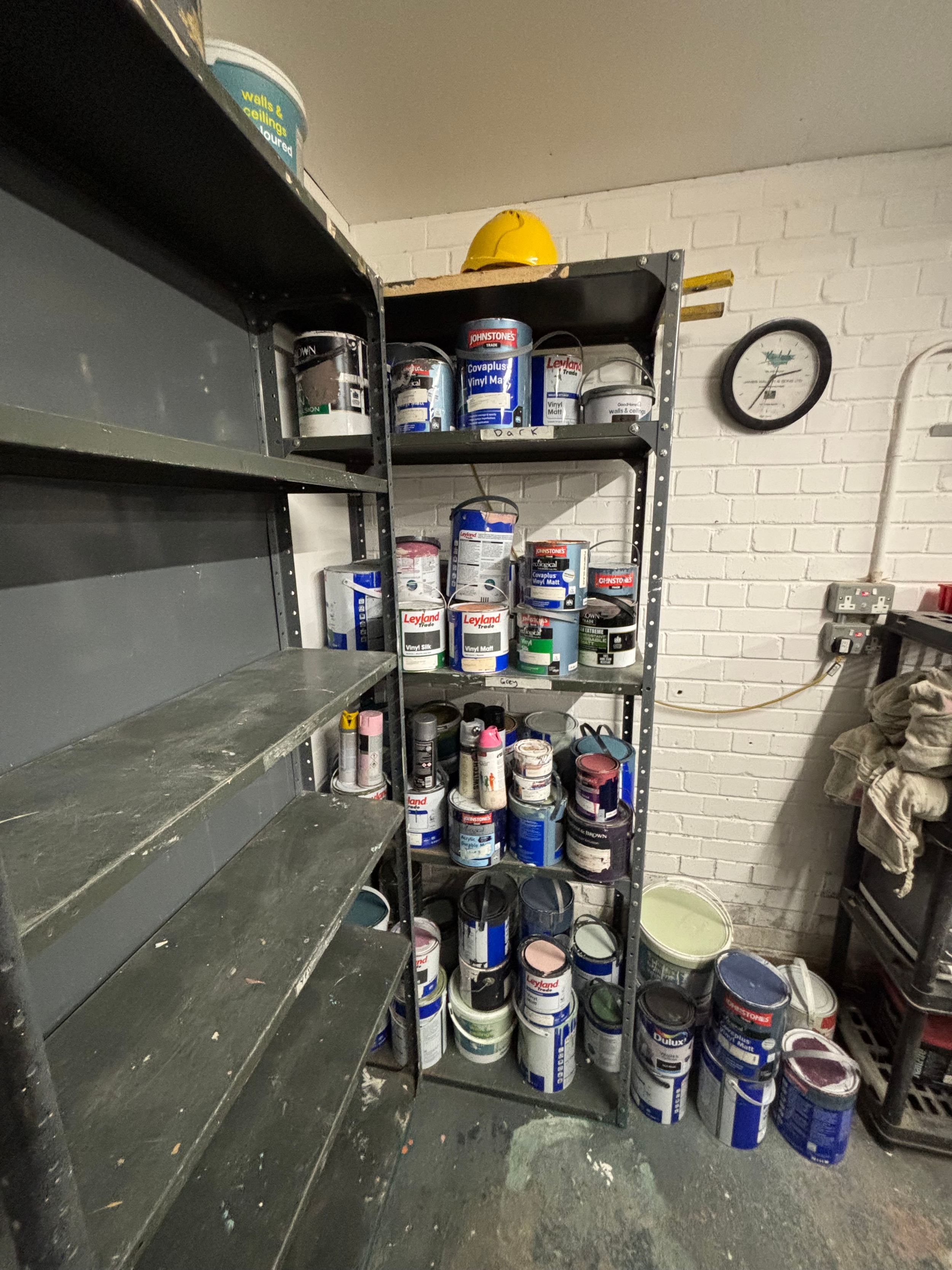Large collection of unopened paint, some still full