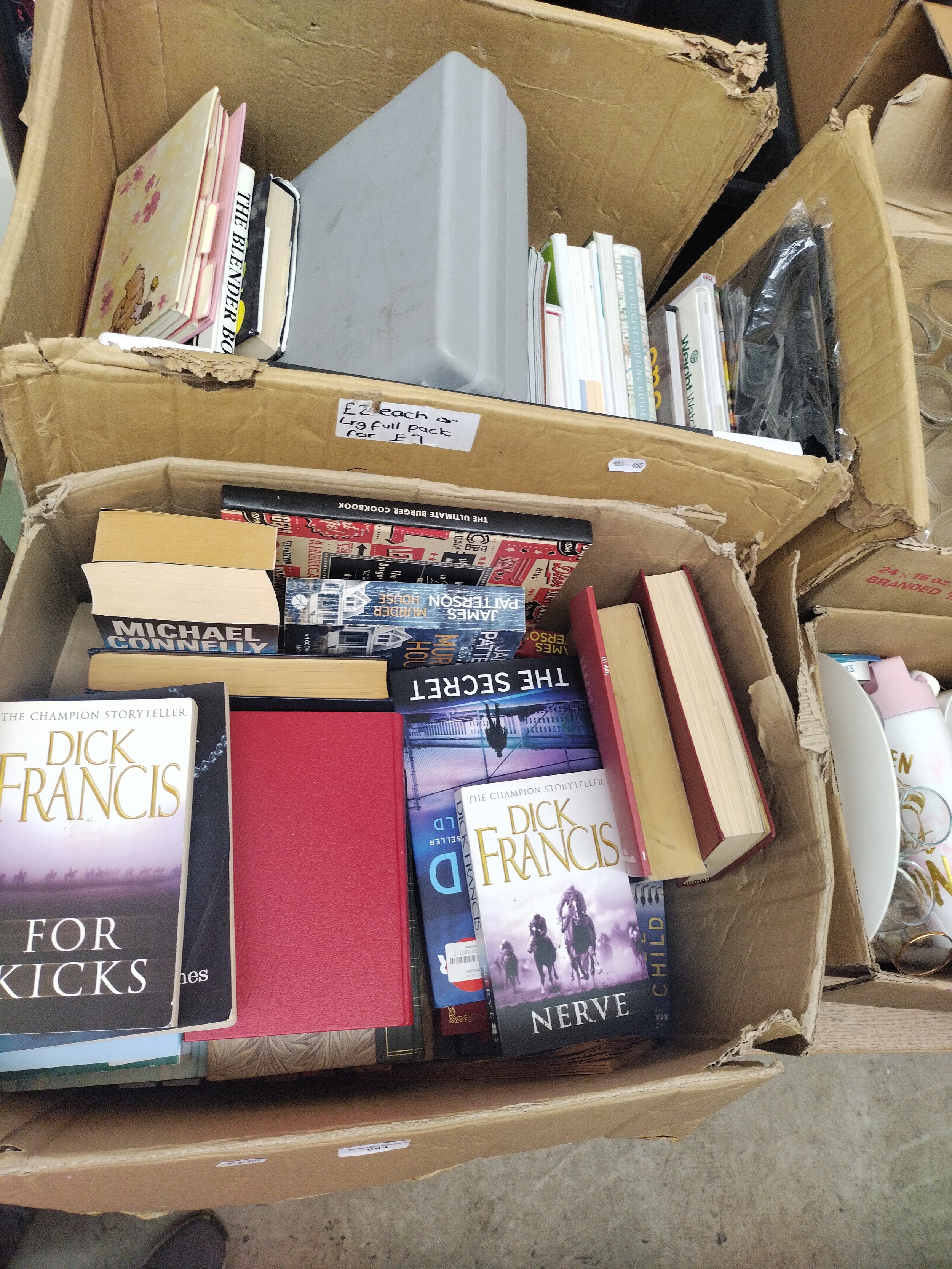 Two boxes of books