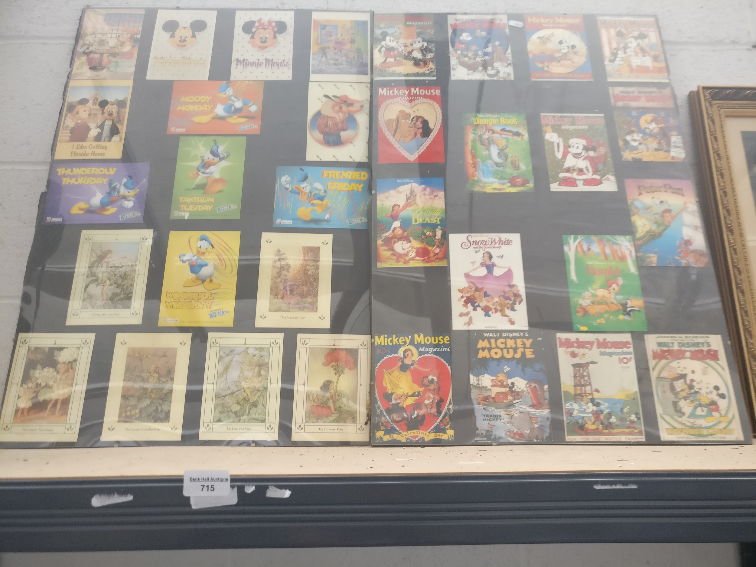 Framed Disney cards