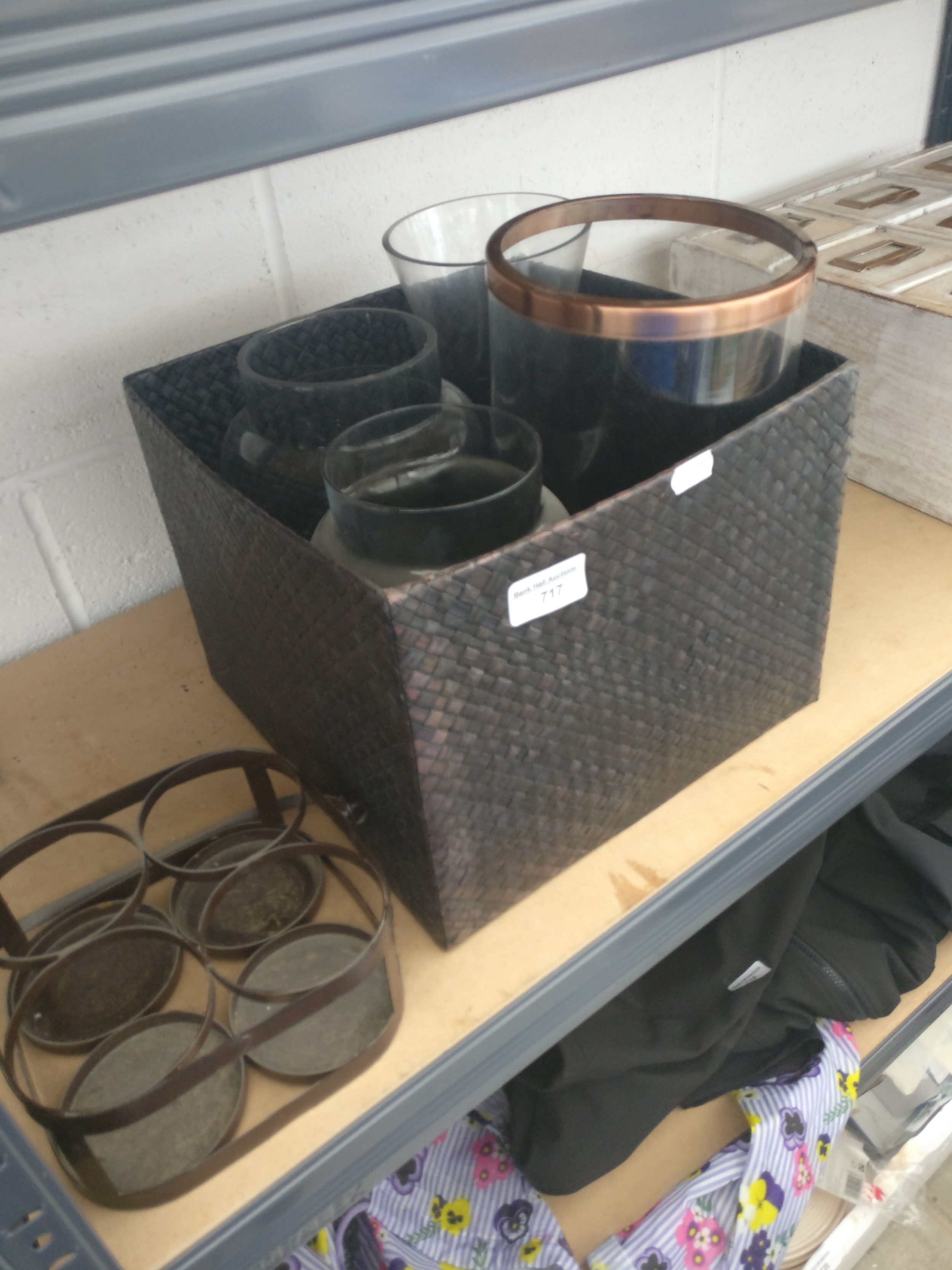 Four glass vases