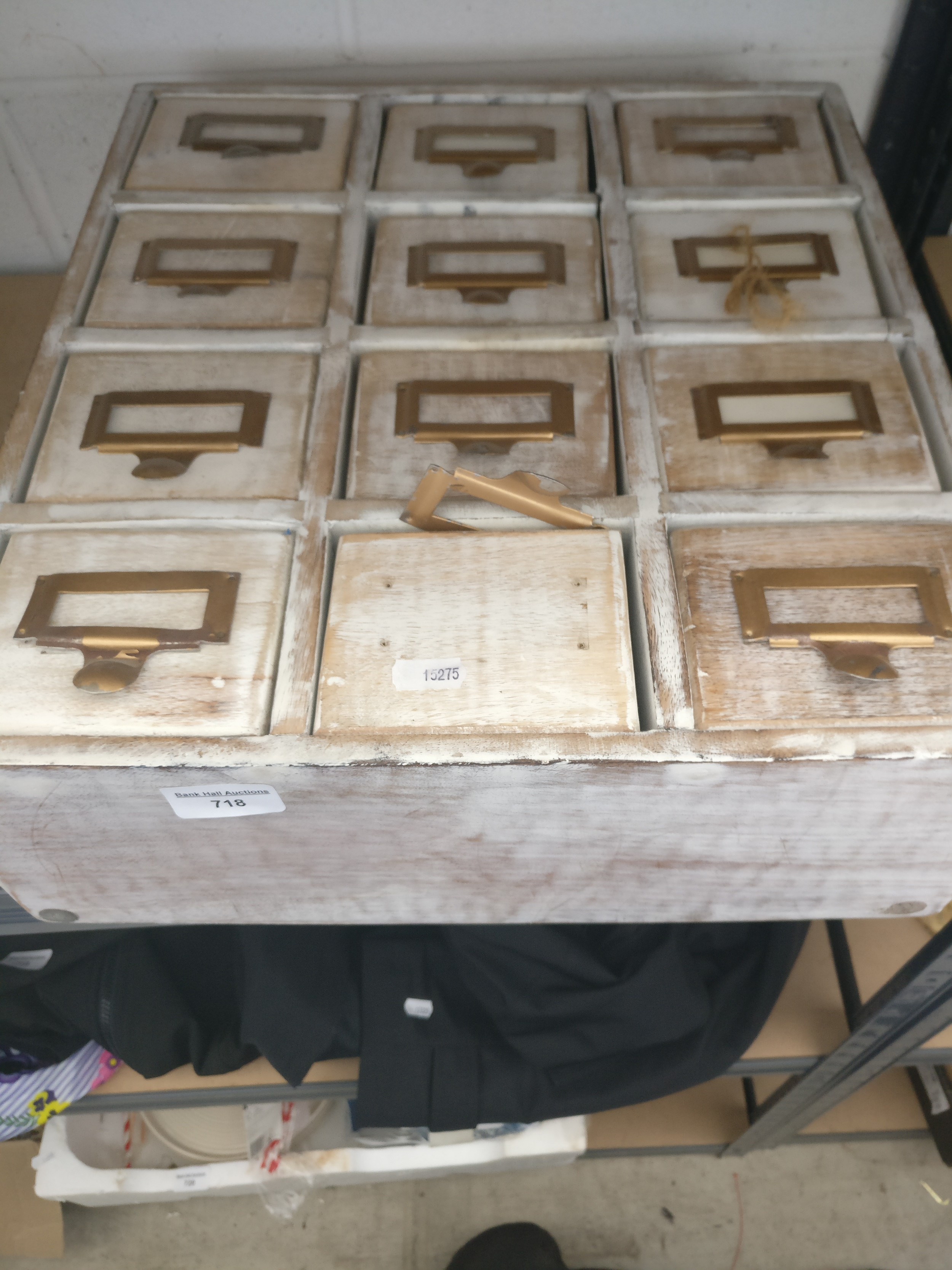 12 drawer wooden storage unit