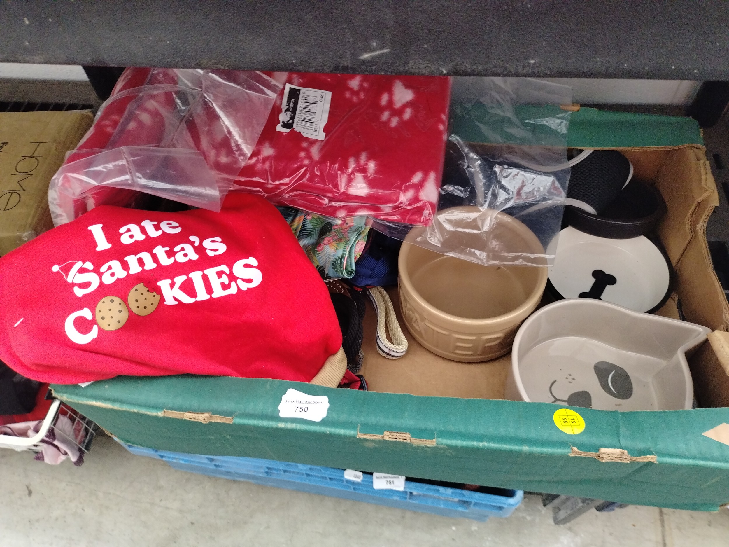 Box of pet accessories