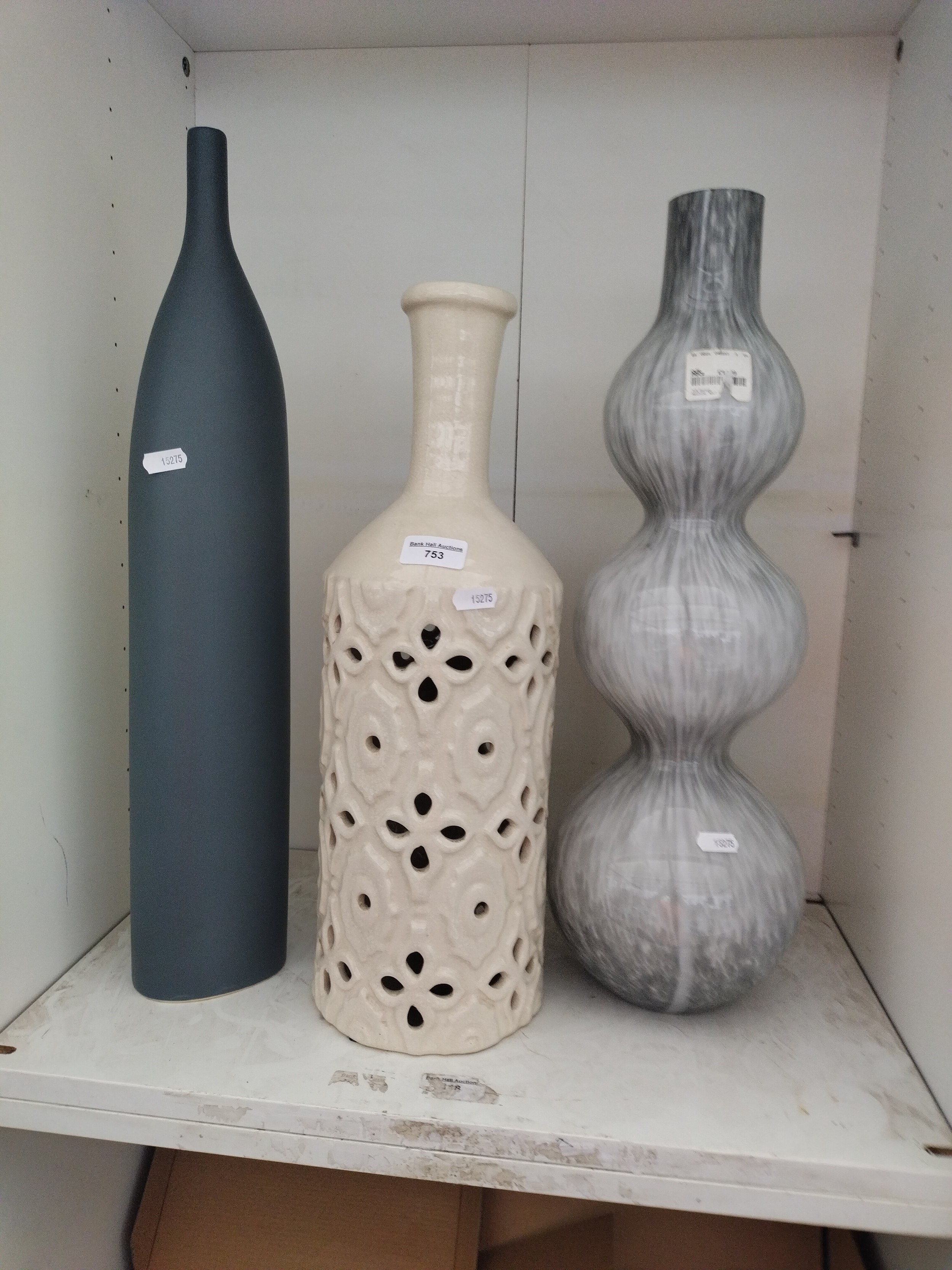 Three large vases