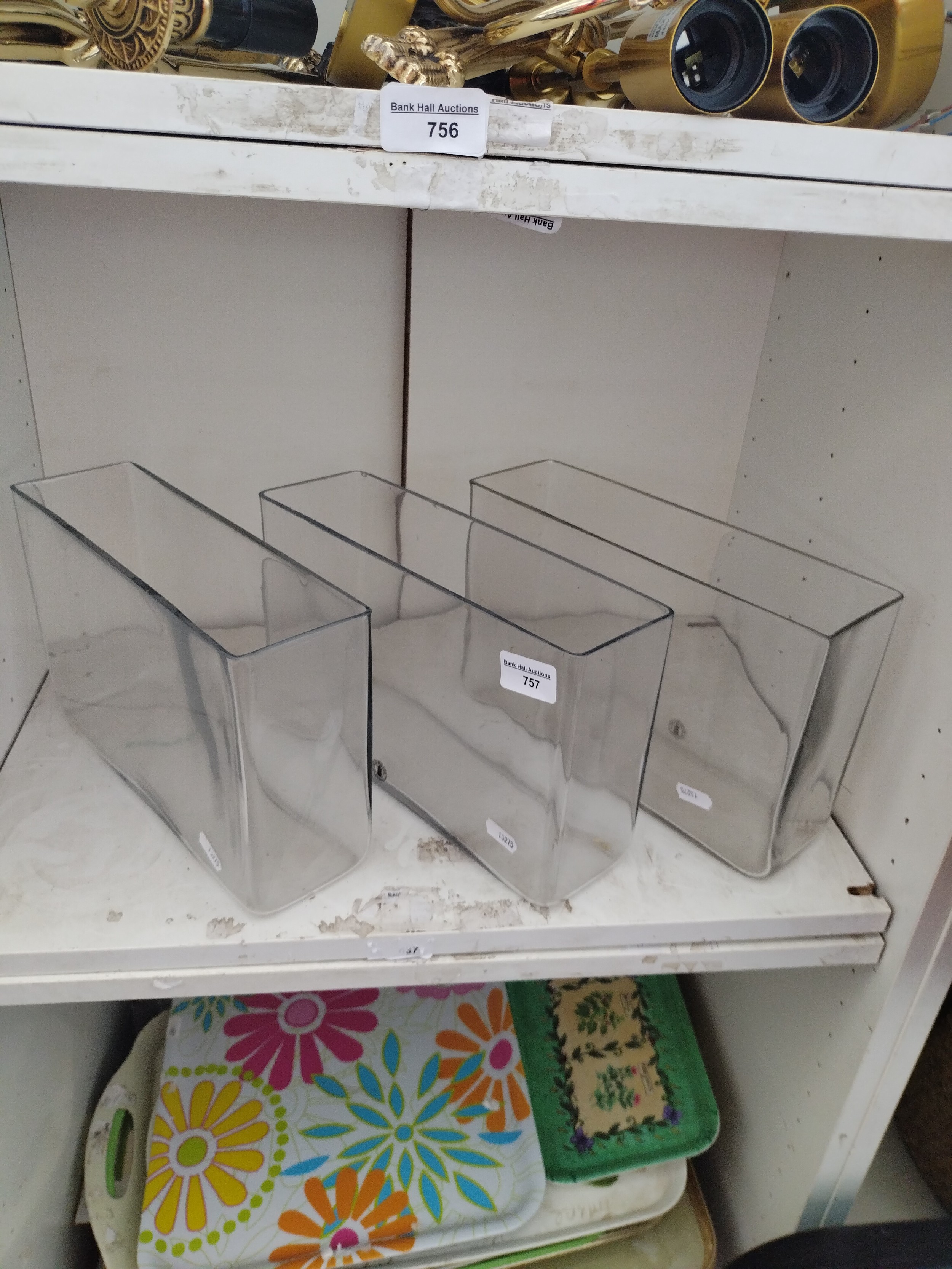 Three glass vases
