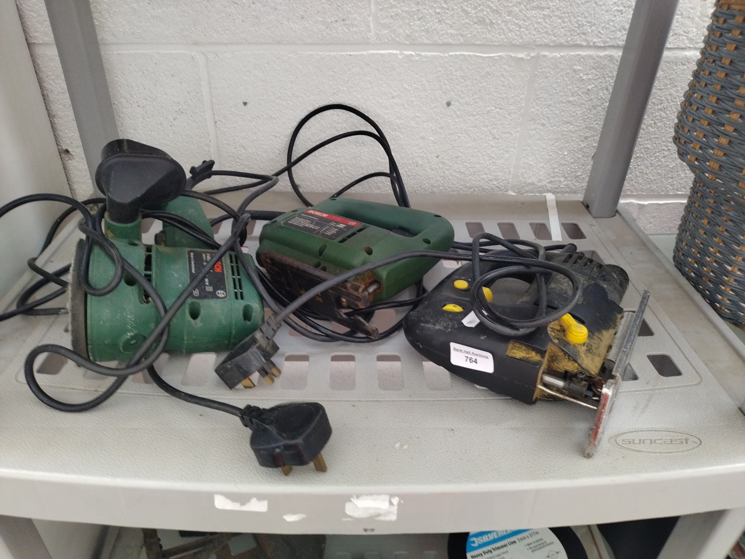 Two jigsaws and sander