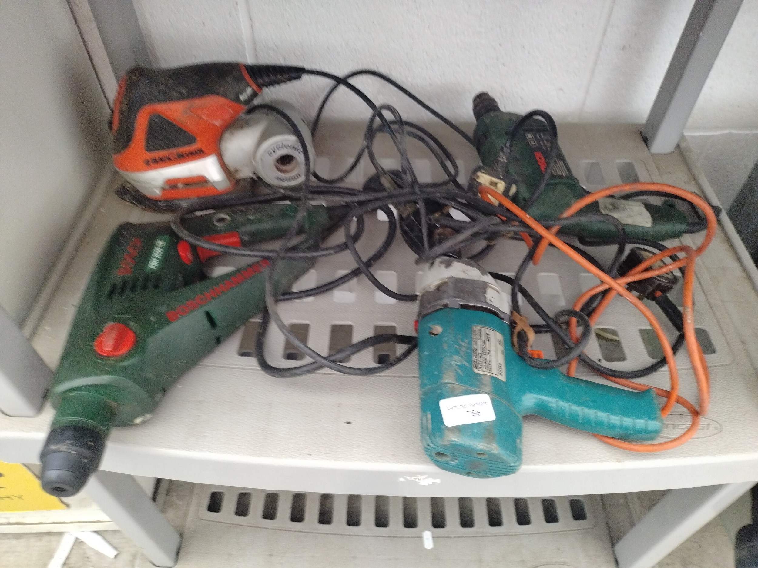 Three drills and sander