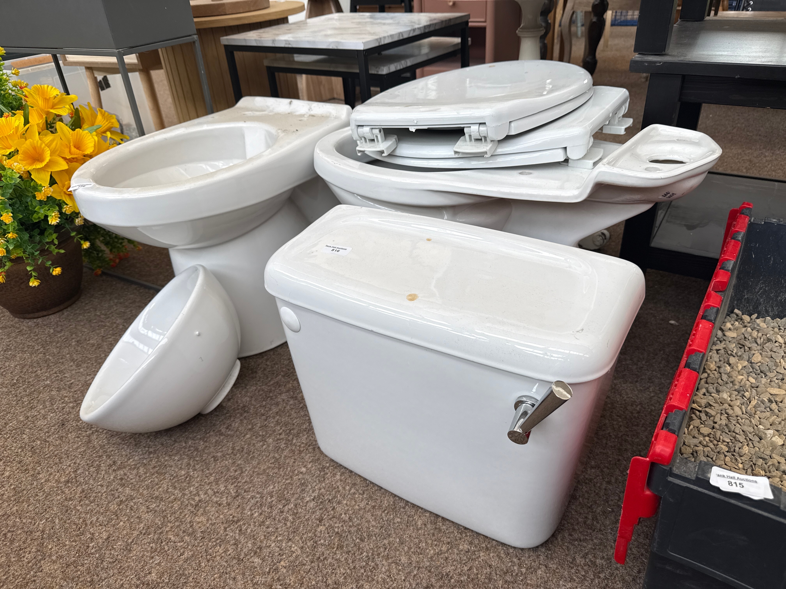 Two toilets and a sink
