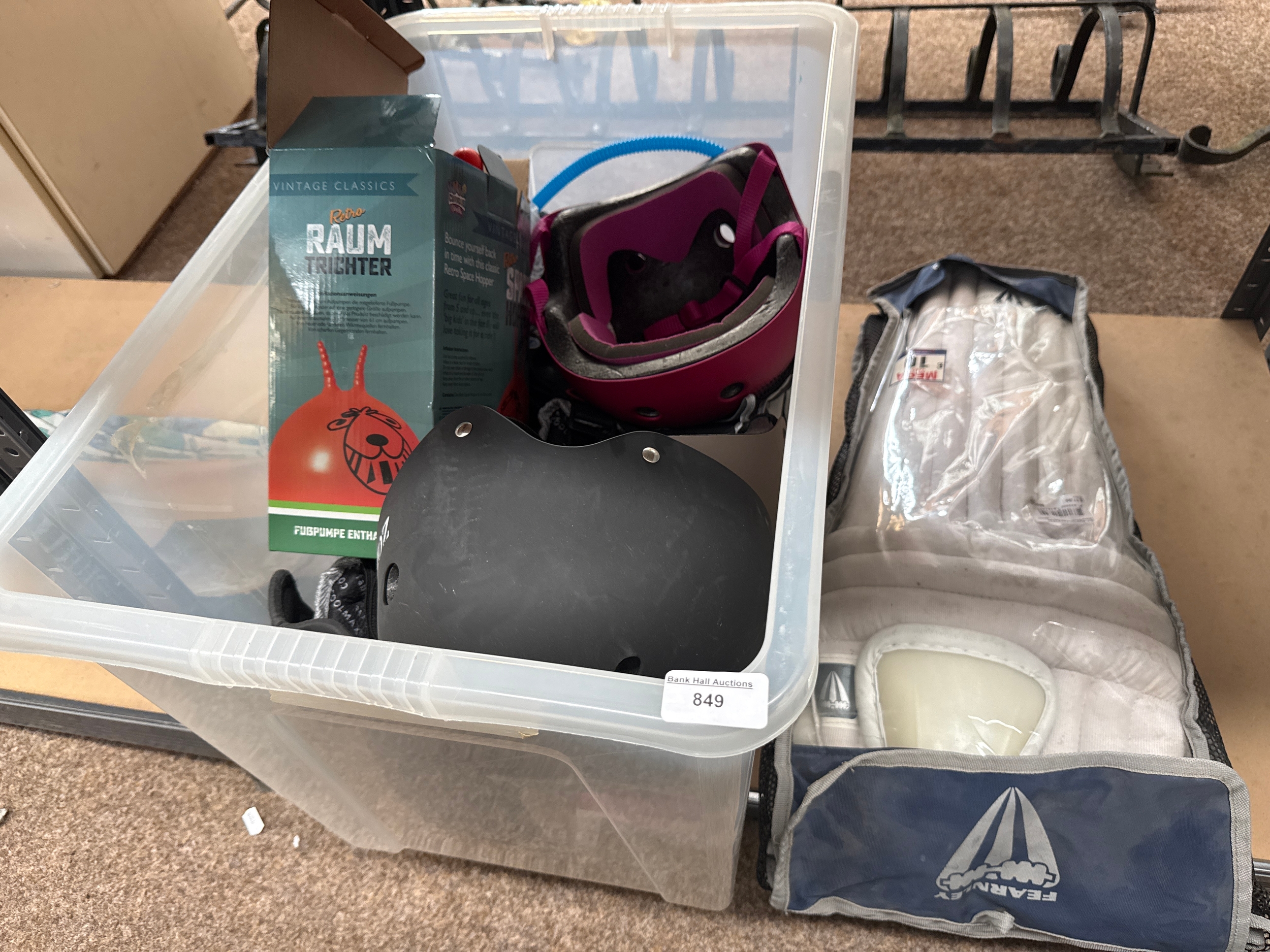 Lot inc cricket gear, helmets etc