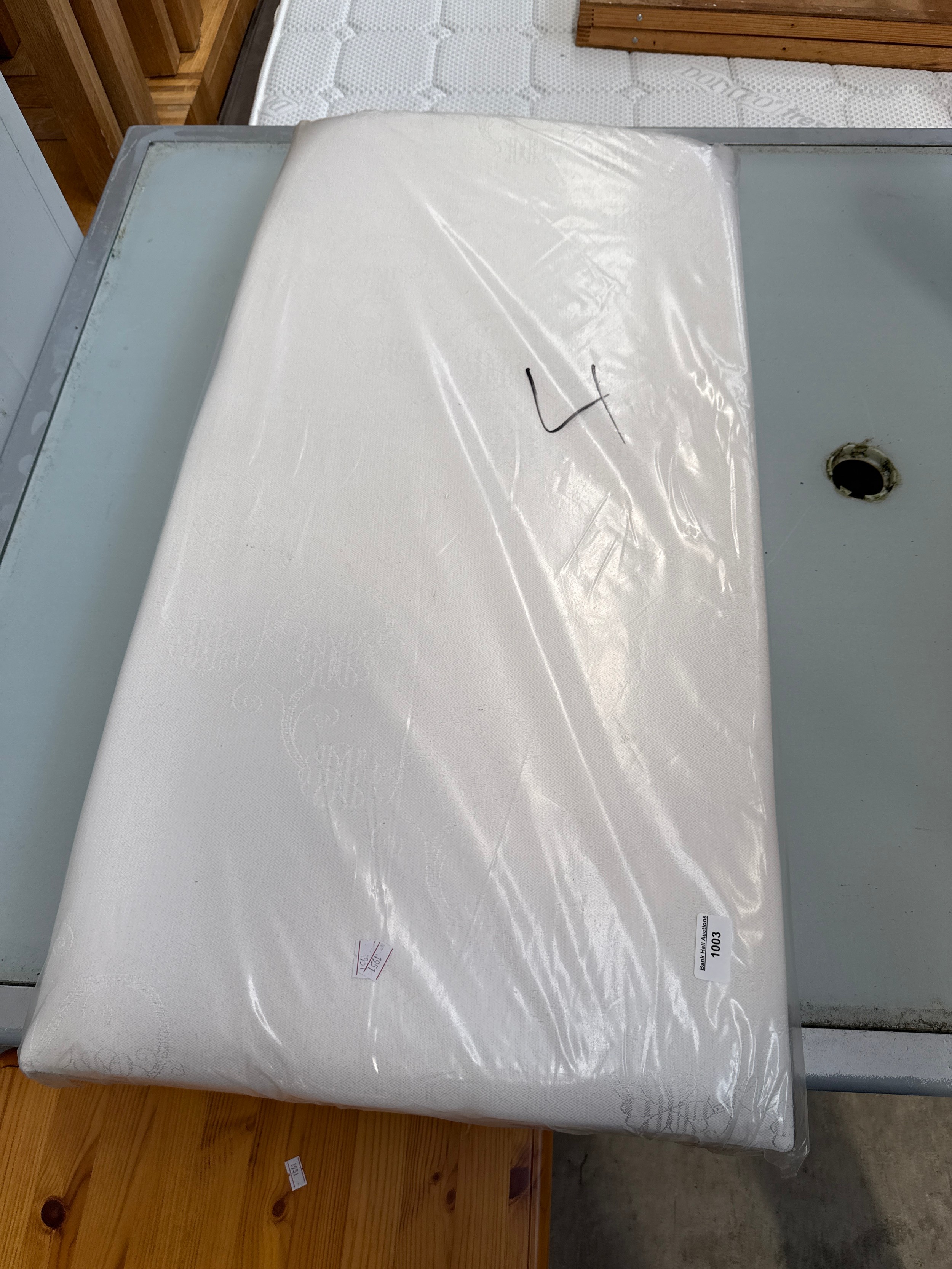 An as new single bed headboard