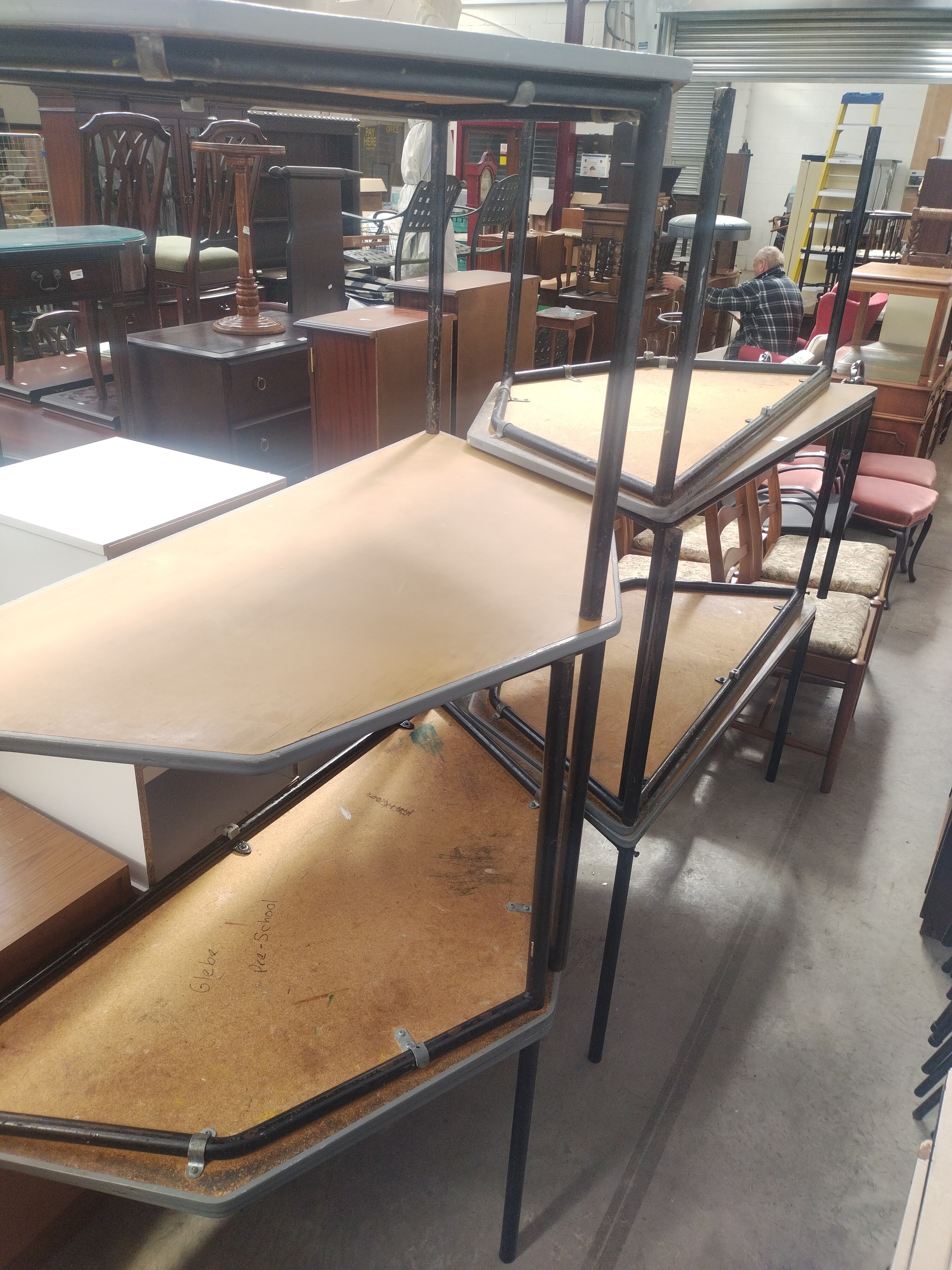 A set of 8 x work/event tables