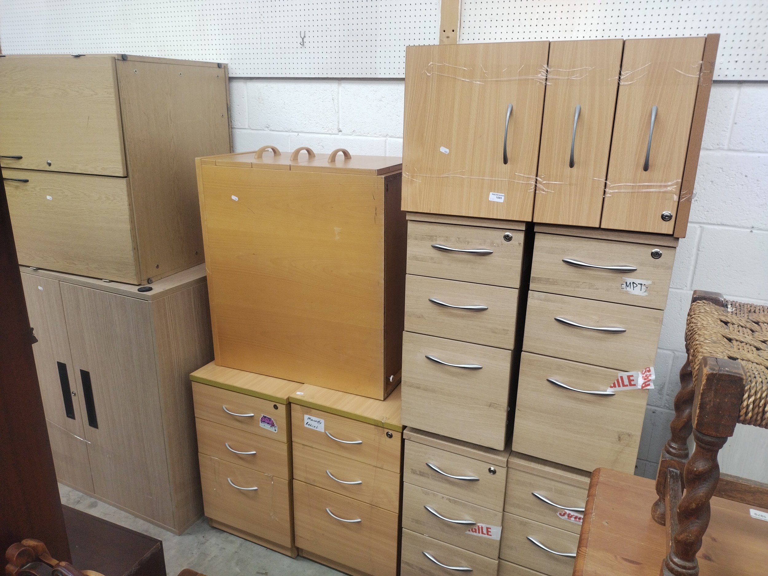 10 x assorted small 3 drawer filing chests