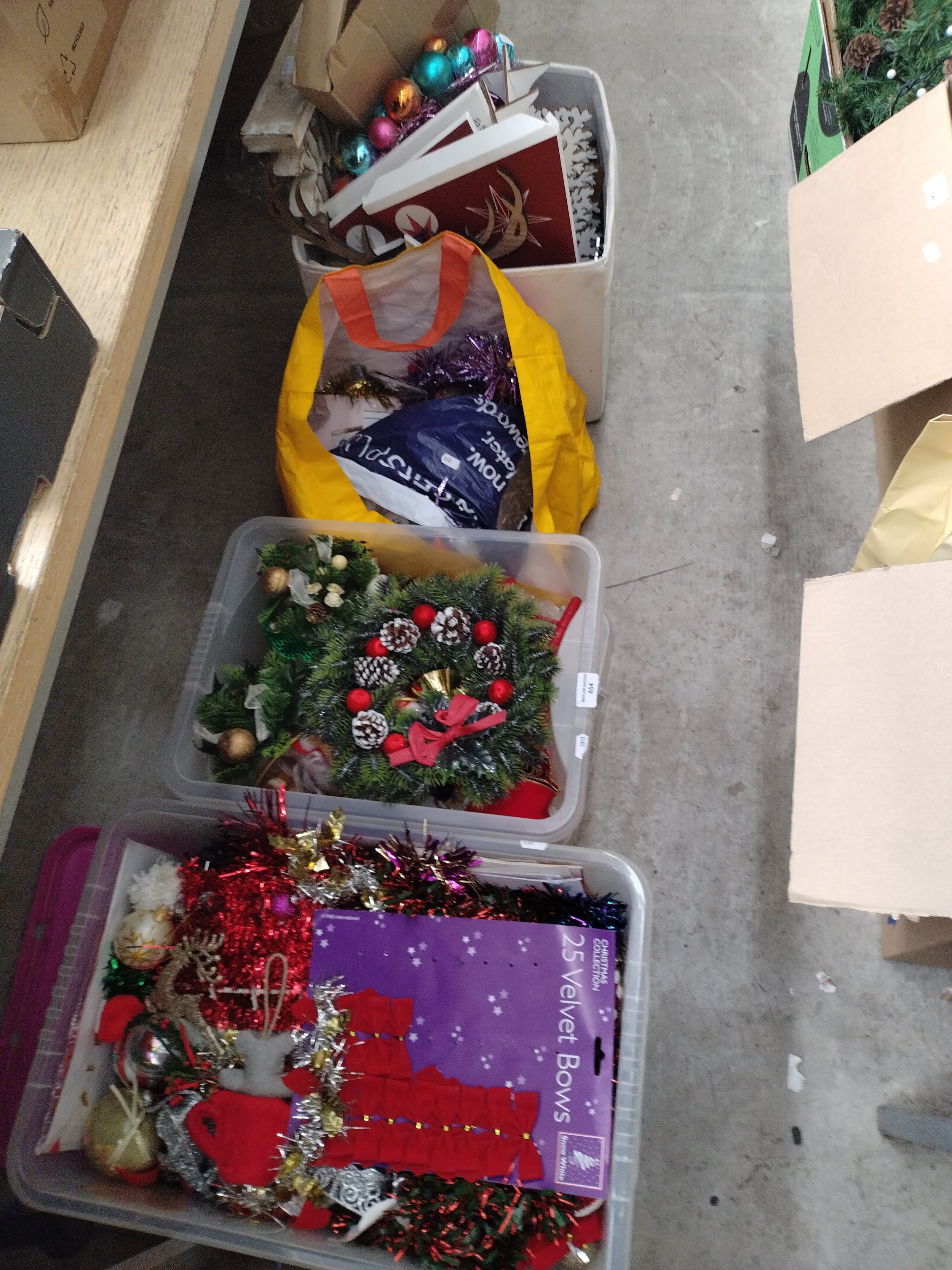 Quantity of Christmas decorations