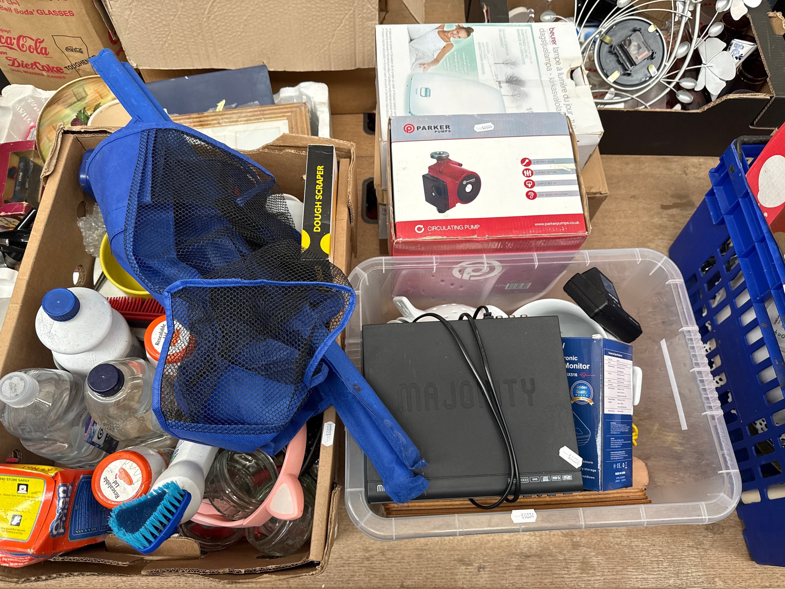 Lot inc Parker pump, DVD player, maintenance chemicals, etc