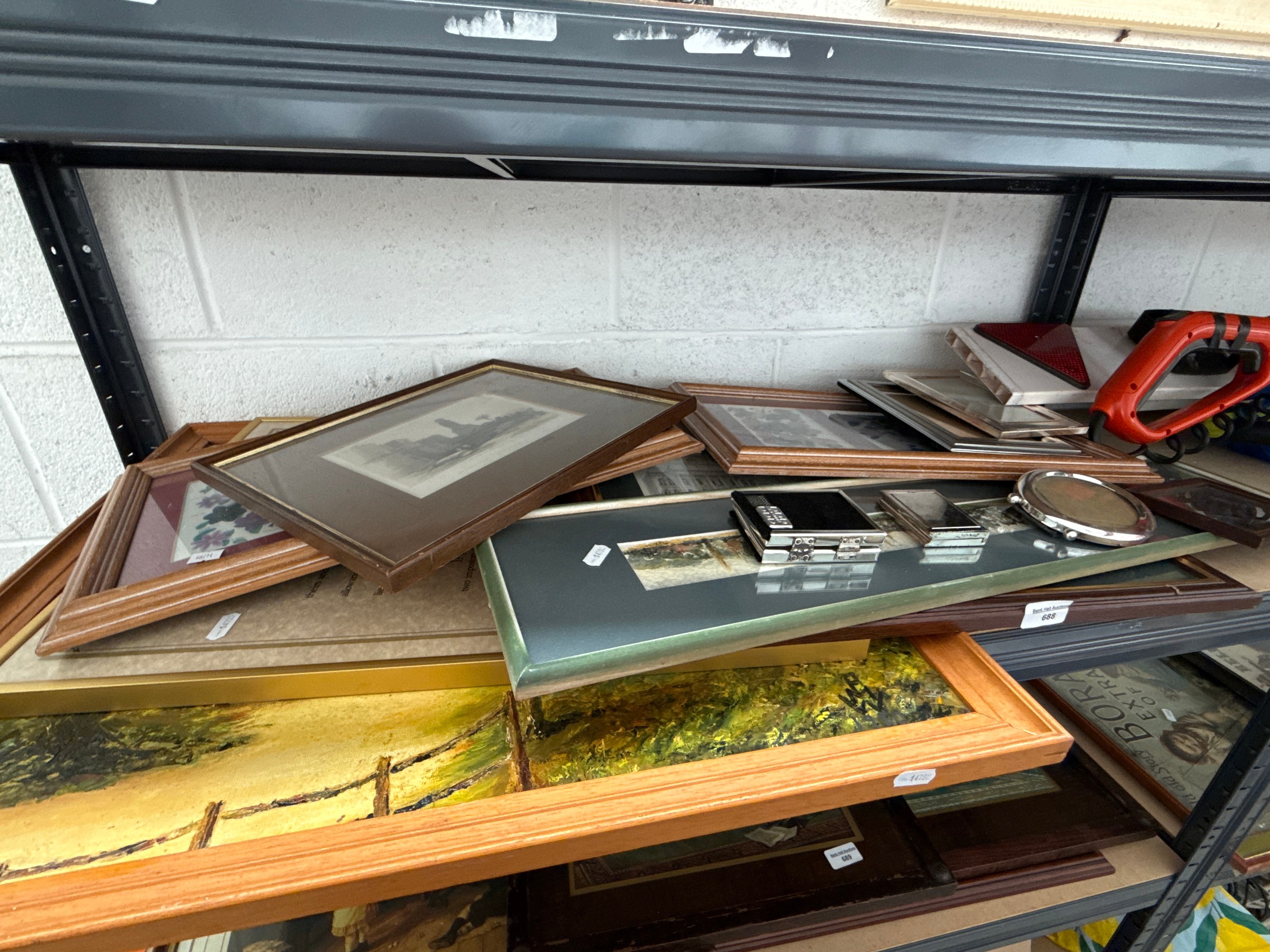 Lot inc artwork and picture frames
