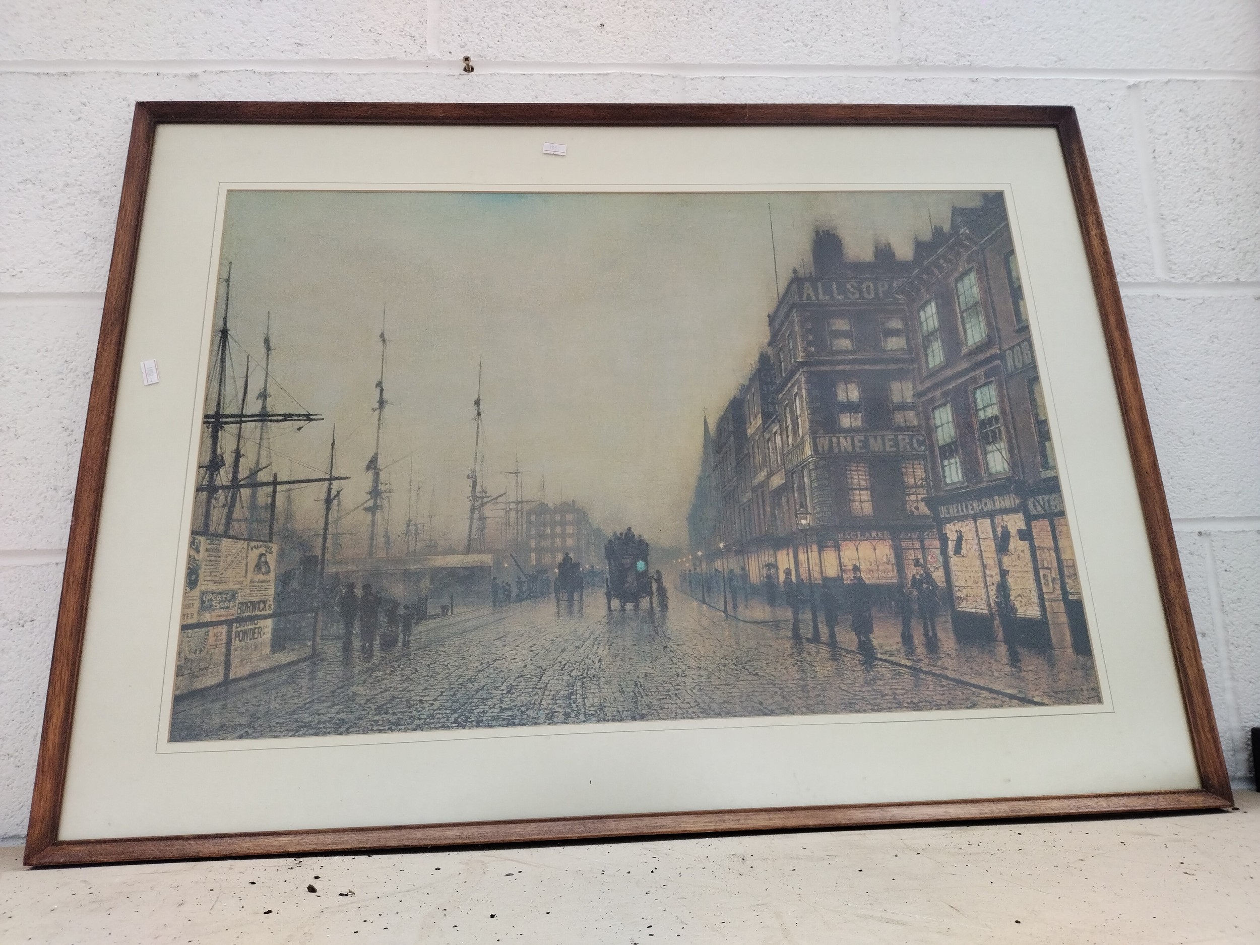 Old framed print after Atkinson Grimshaw