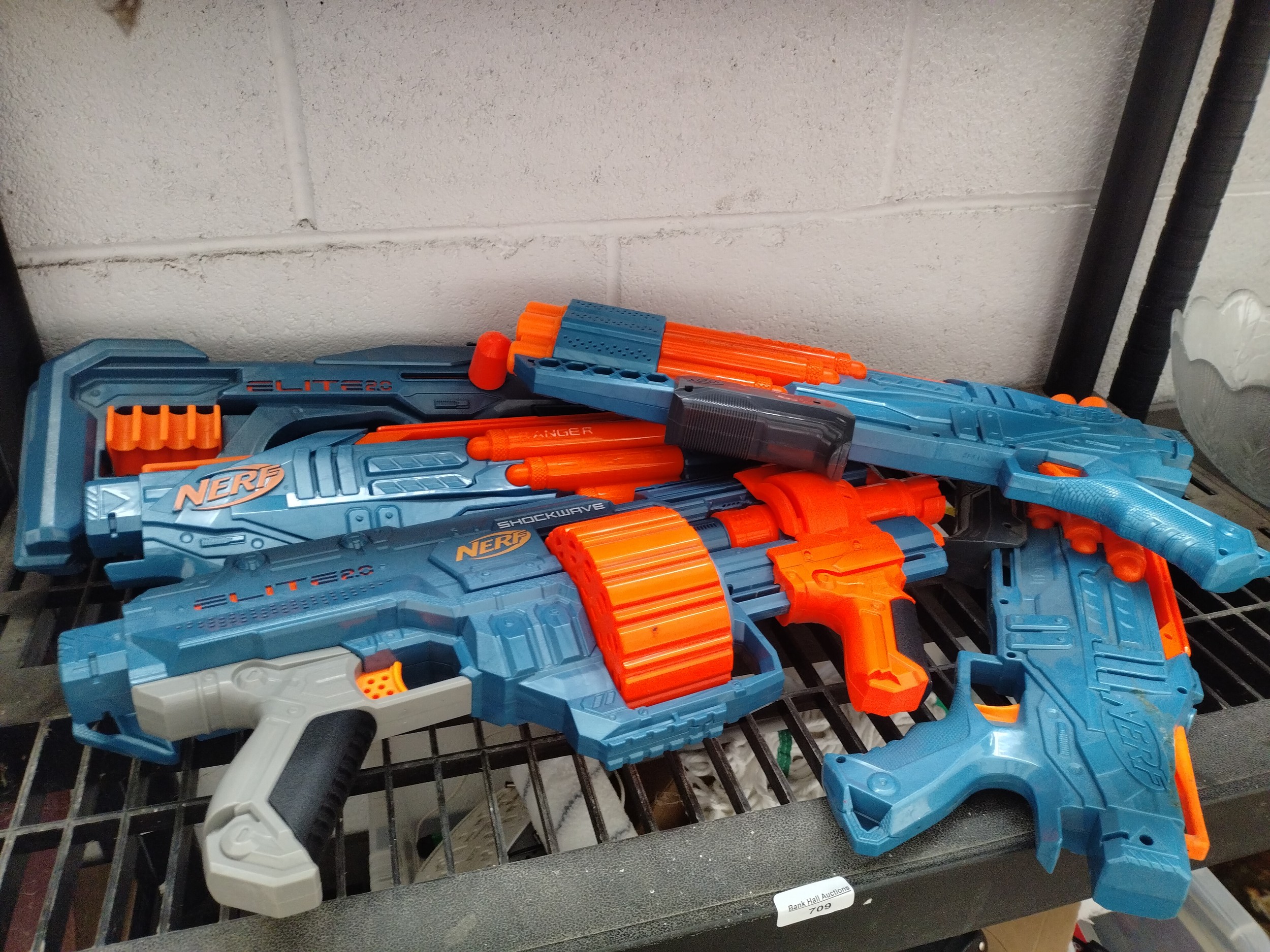 Five Nerf guns