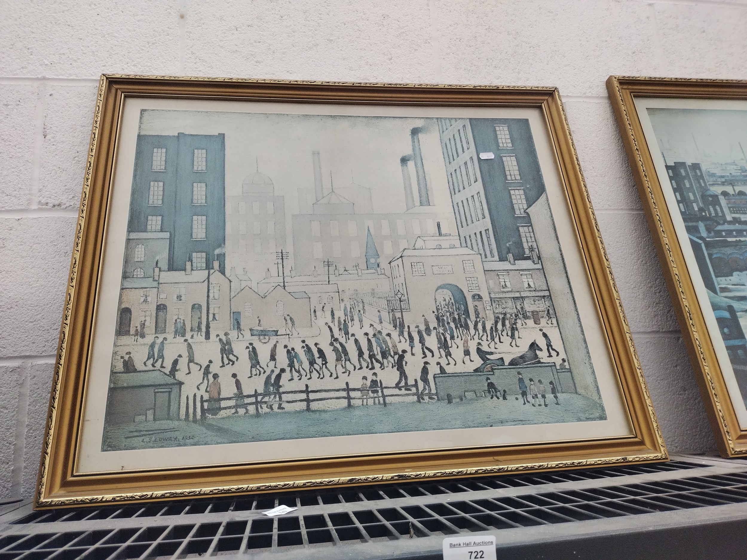 Large framed Lowry print
