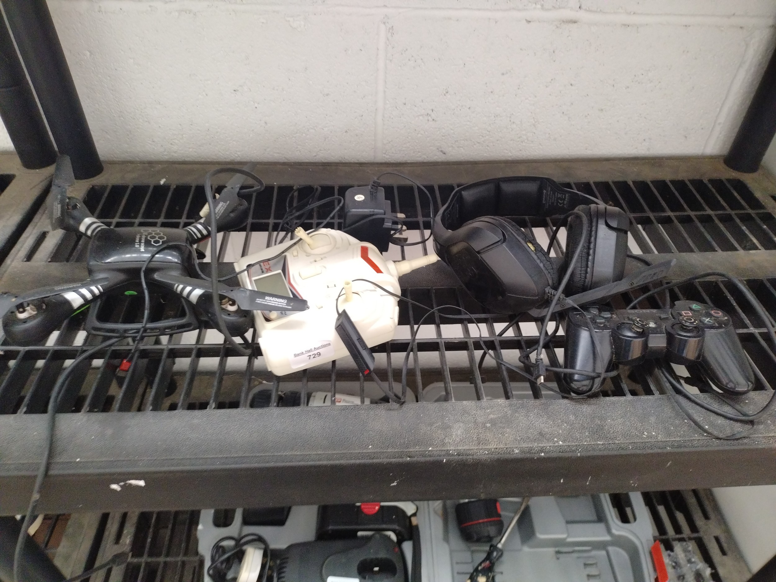 Drone with controller, headset and PS controller