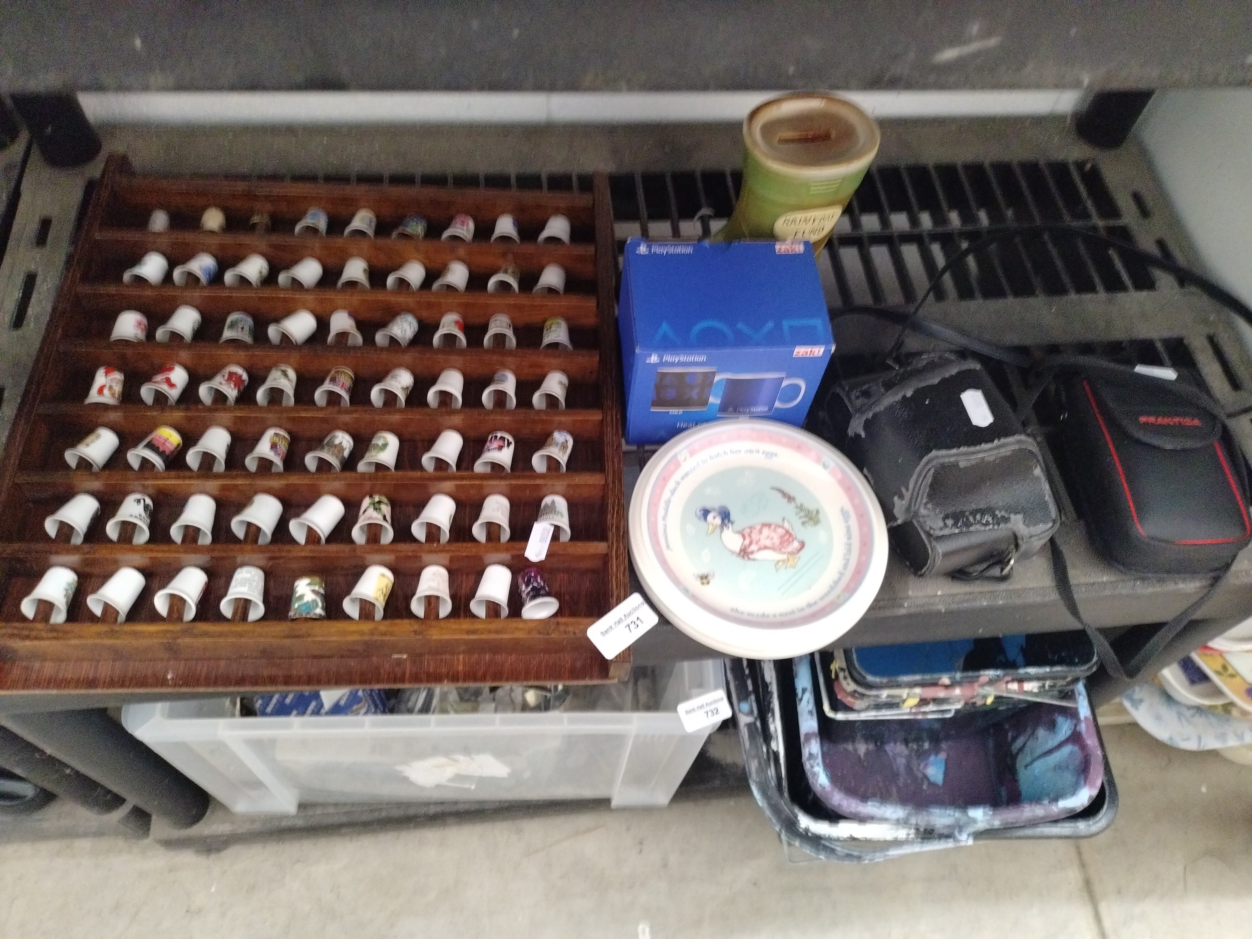 Lot inc thimbles, cameras, etc