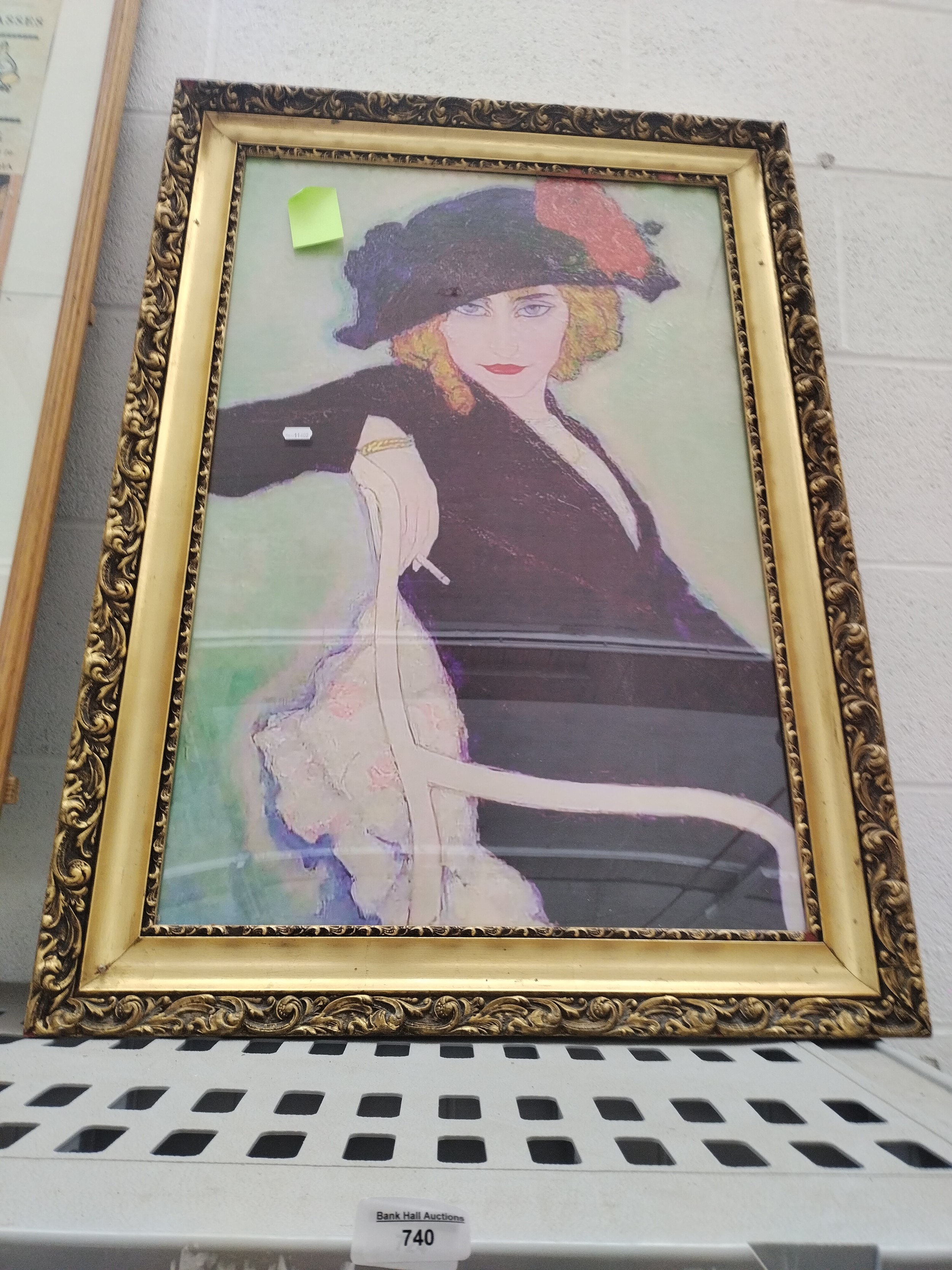 Gilt framed print of a lady after the French impressionists