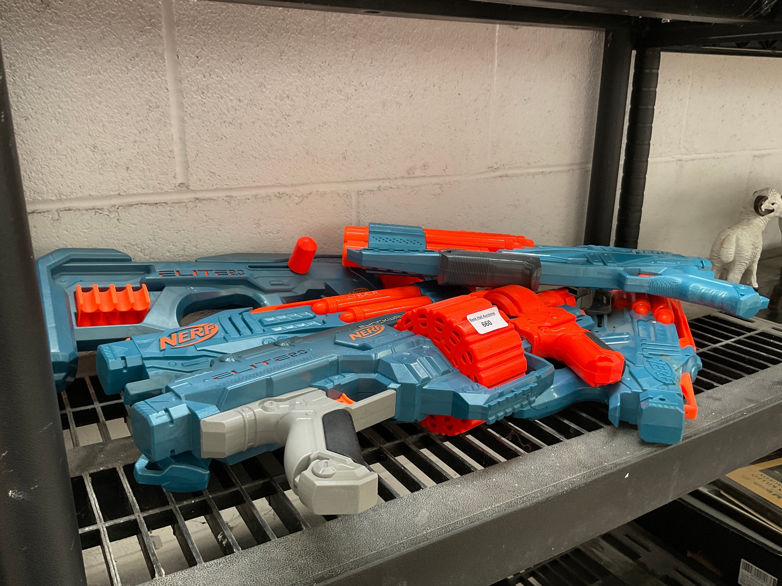 Five Nerf guns