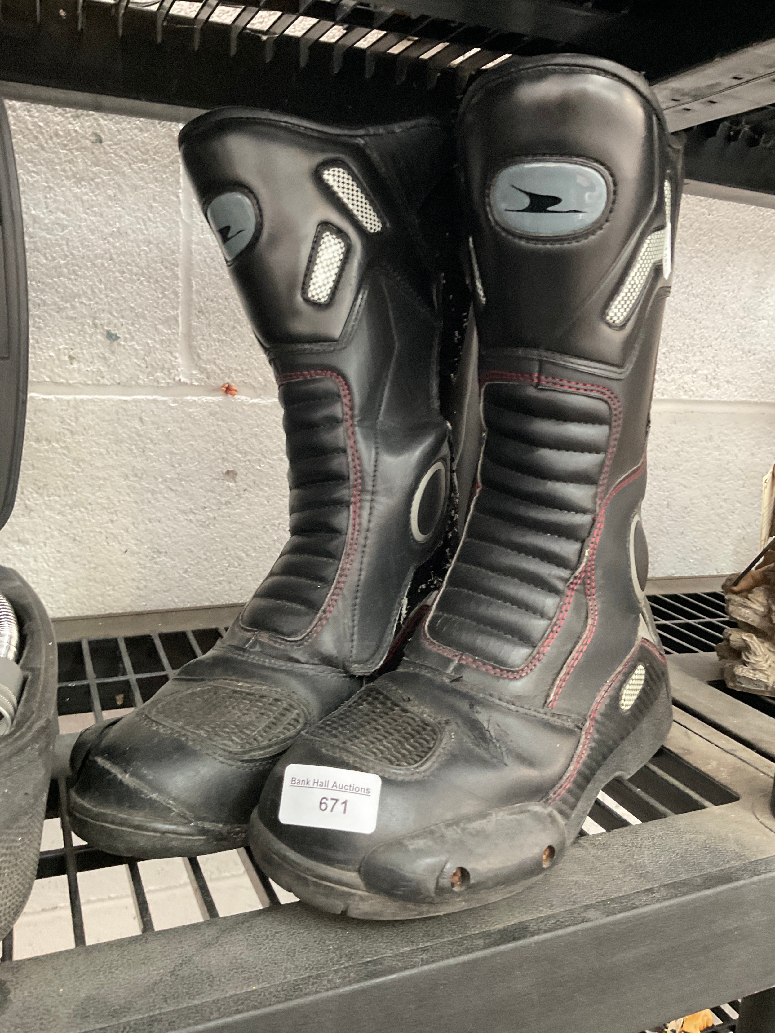 Pair of motorcycle boots
