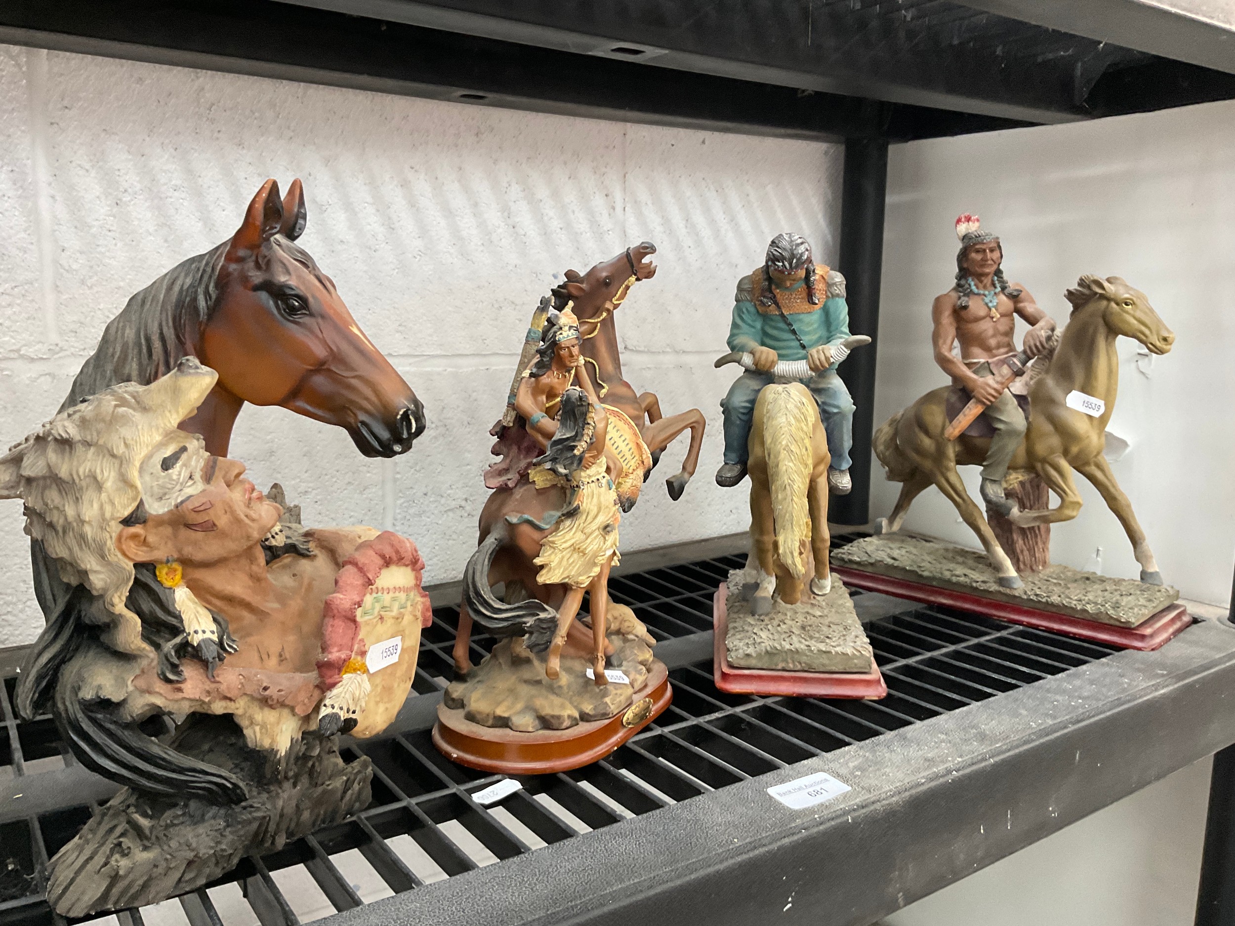 Four Native American ornaments