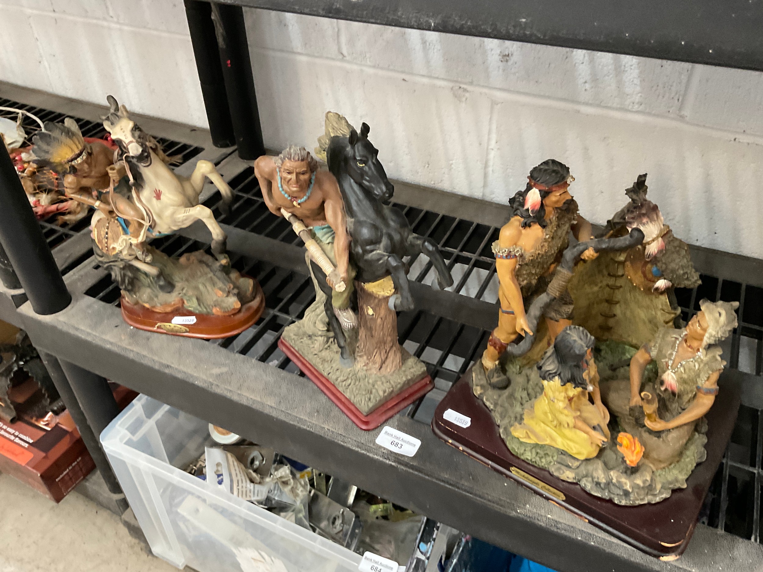 Three Native American ornaments