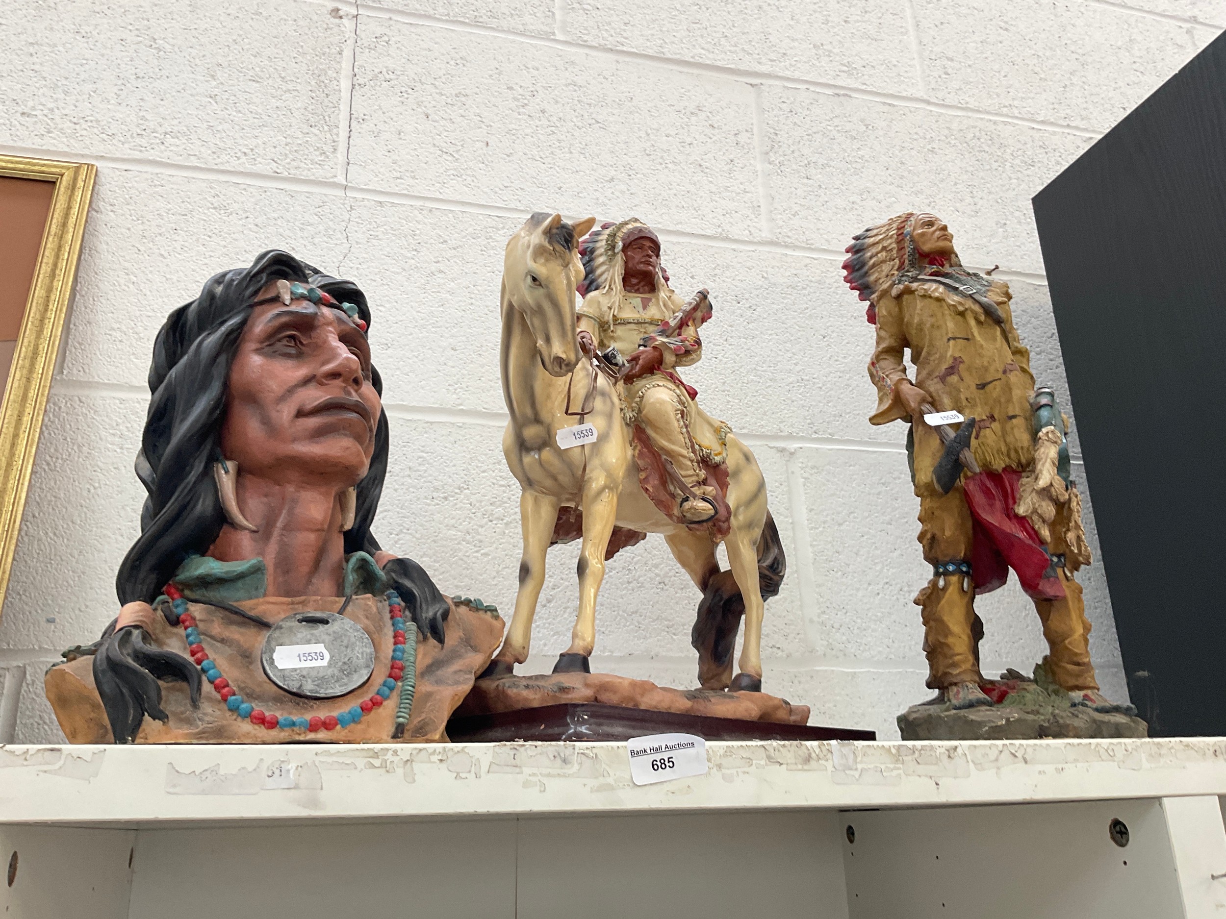 Three Native American ornaments